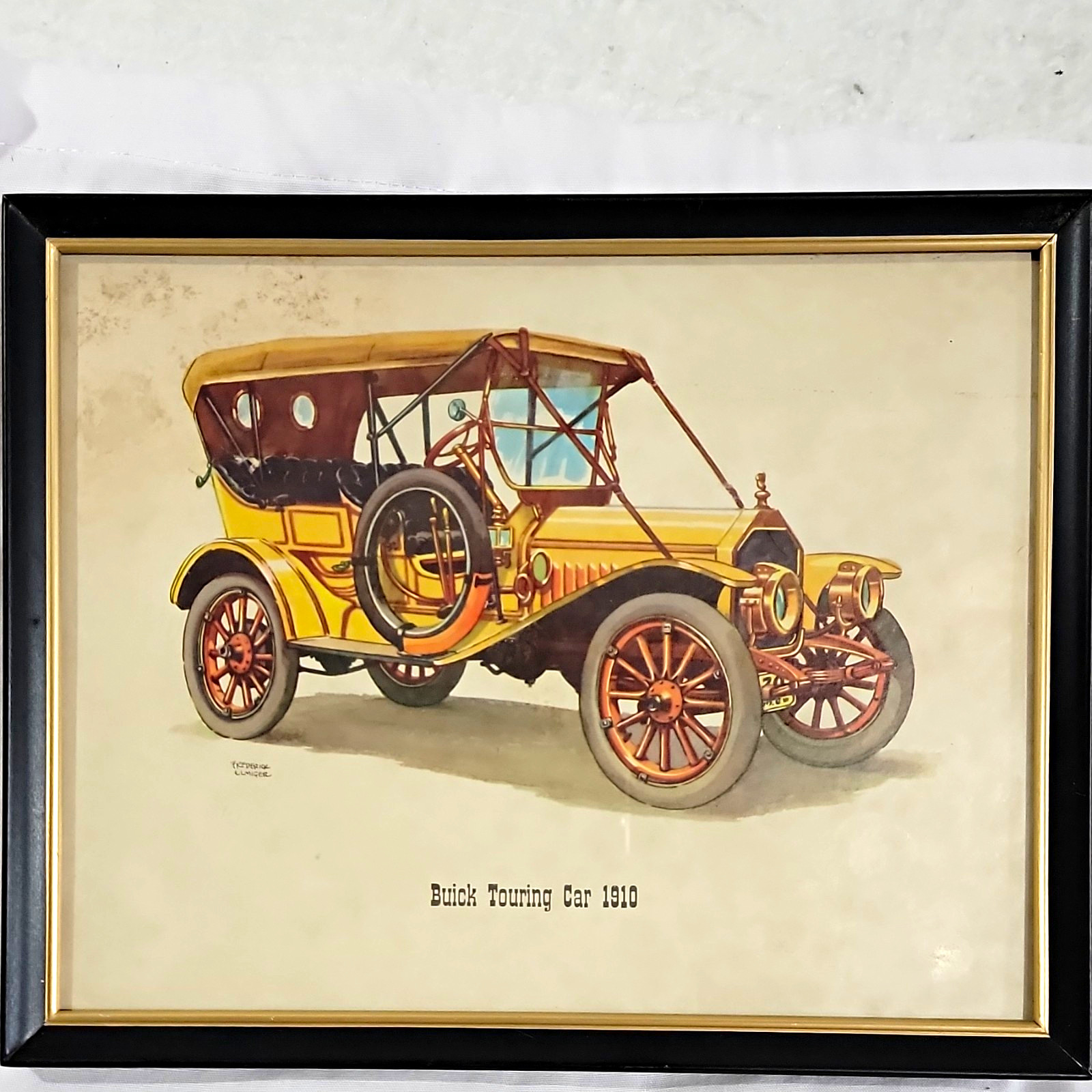 Buick Touring Car 1910 Framed Print Collectible Vehicle Artwork 10x8