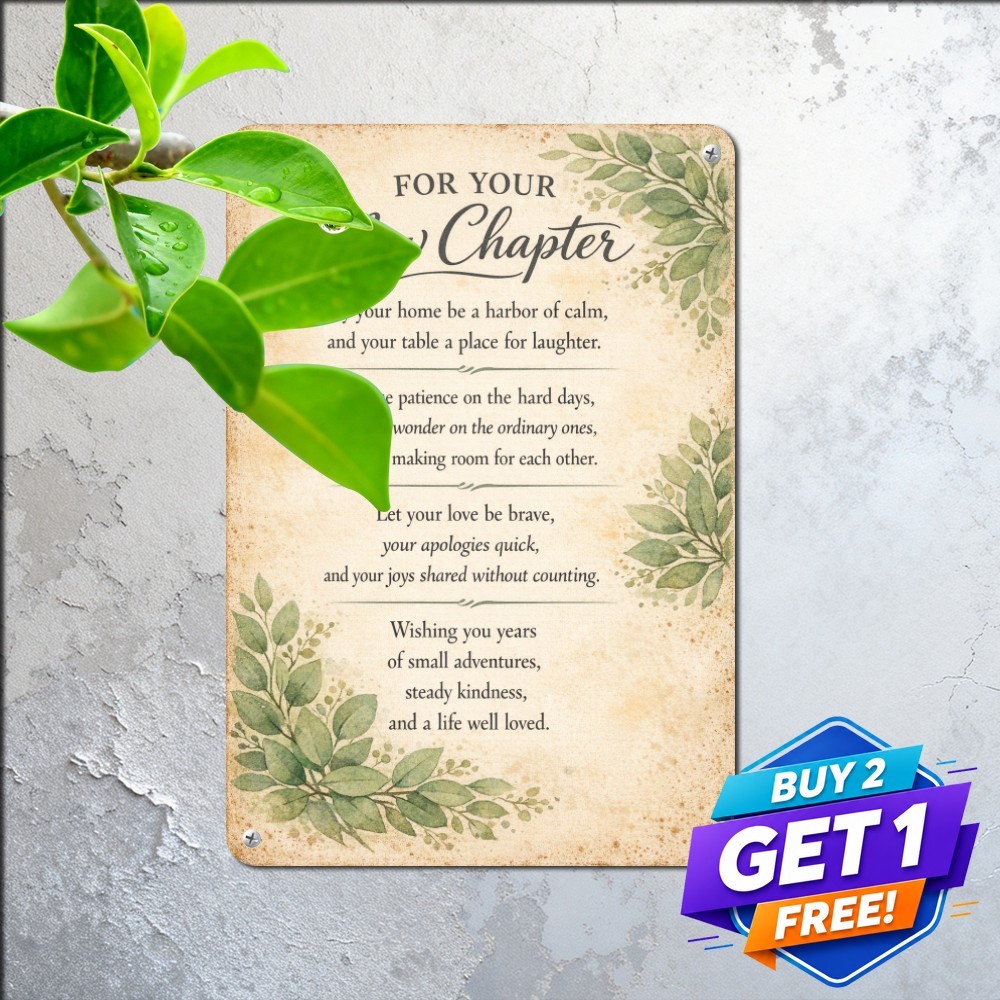 Traditional Irish Marriage Blessing Plaque Celtic Wedding Decor Metal Tin Sign