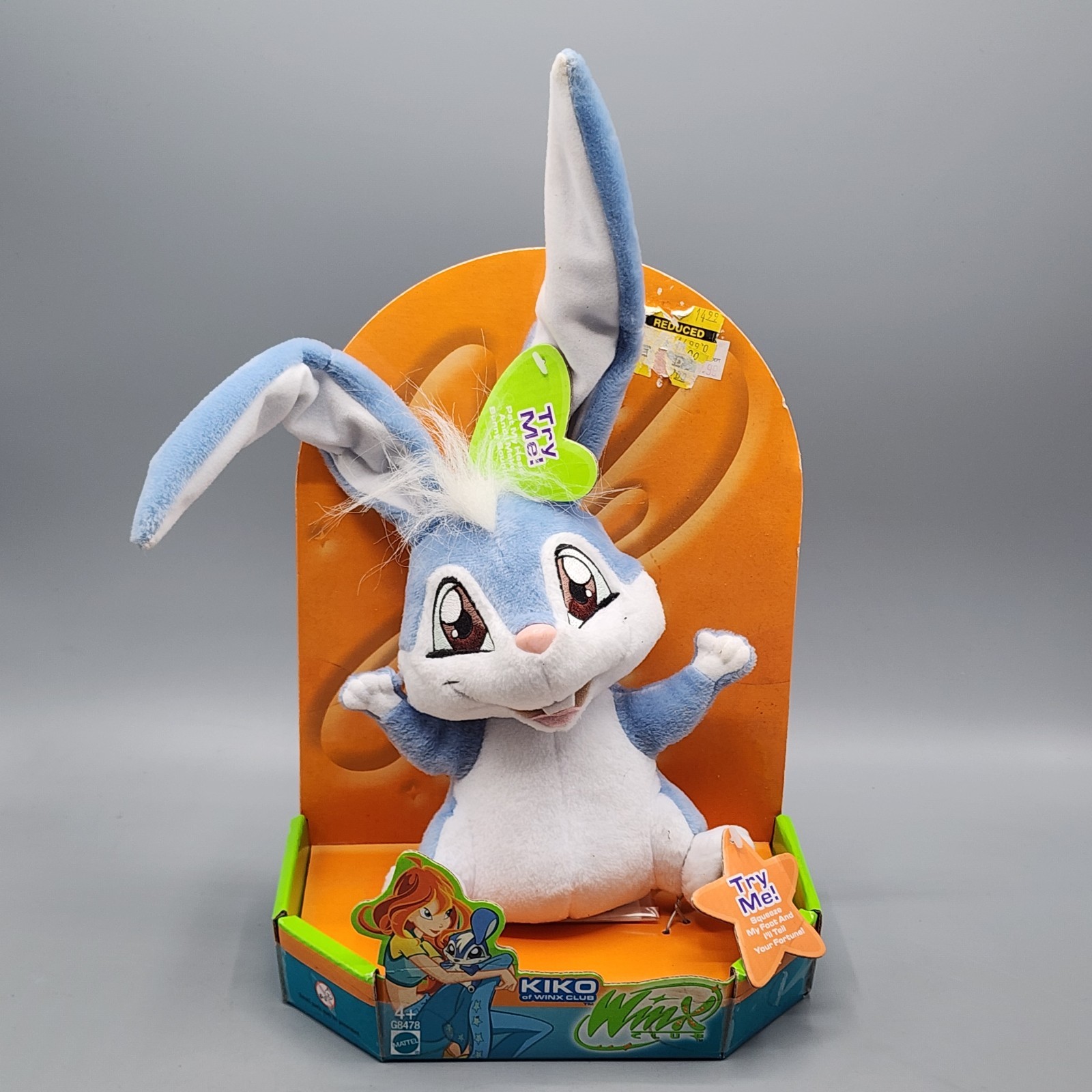 WINX CLUB RARE BLOOM\'S PET KIKO RABBIT PLUSH TOY 2004 RAINBOW MATTEL Brand NEW