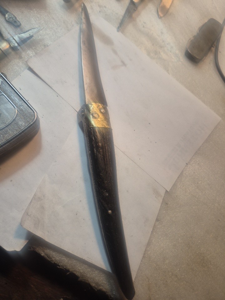 Antique 19th Century Spanish Navaja Folding Fighting Lock Knife