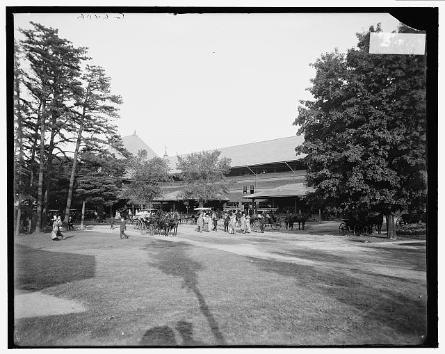 Photo:Saratoga Springs NY Race Track Grandstand Entrance 1900s