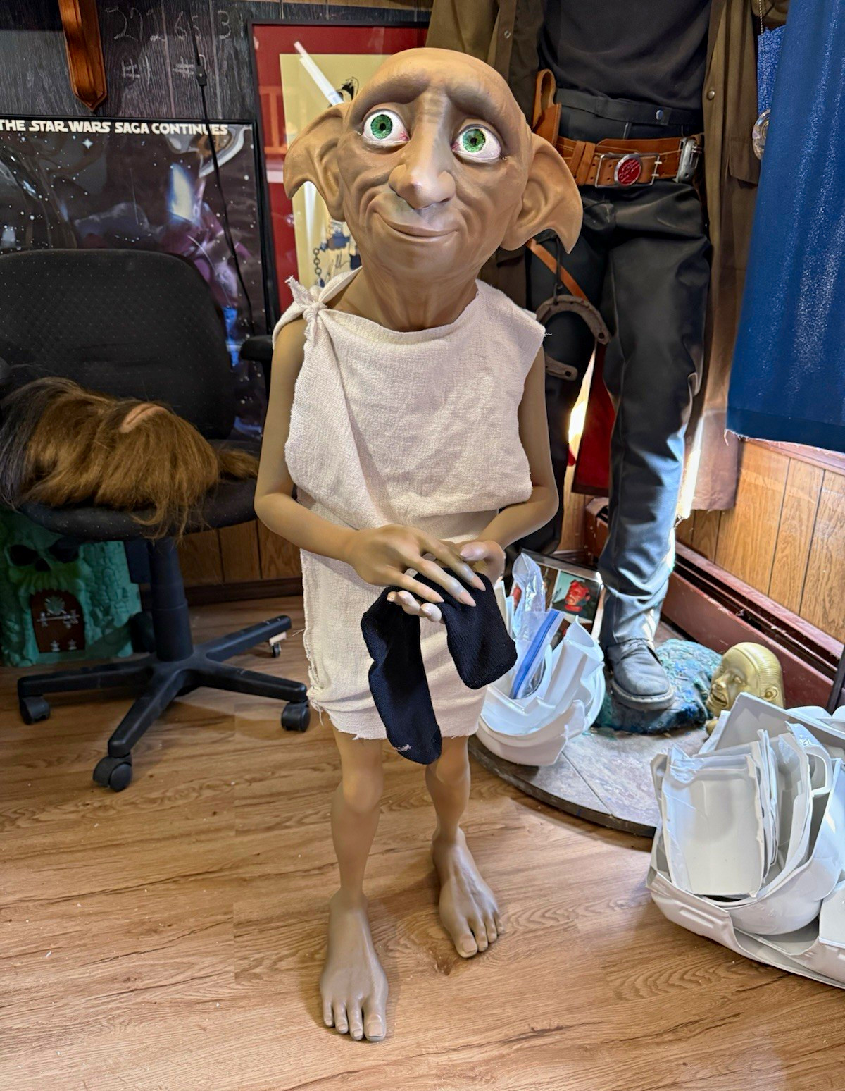 Lifesize Dobby the House Elf. Harry Potter, HP. Fan made.