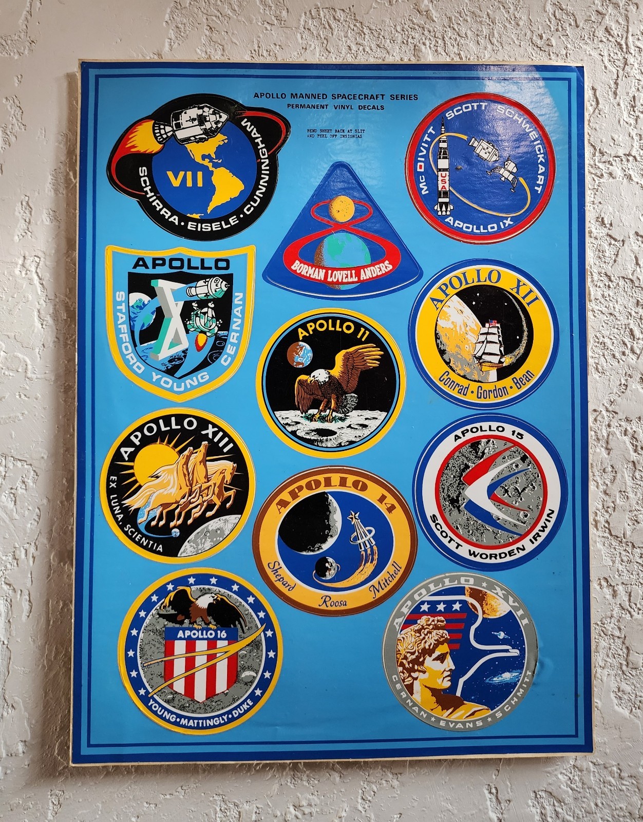 VINTAGE APOLLO MISSION STICKERS