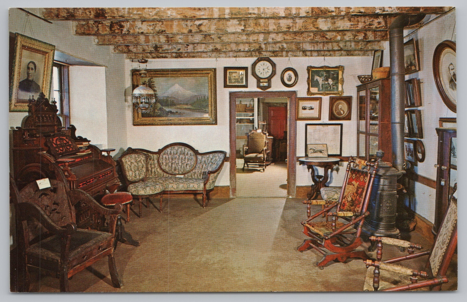 Chino California~Yorba Slaughter Adobe House Sitting Room Furniture~Vintage PC