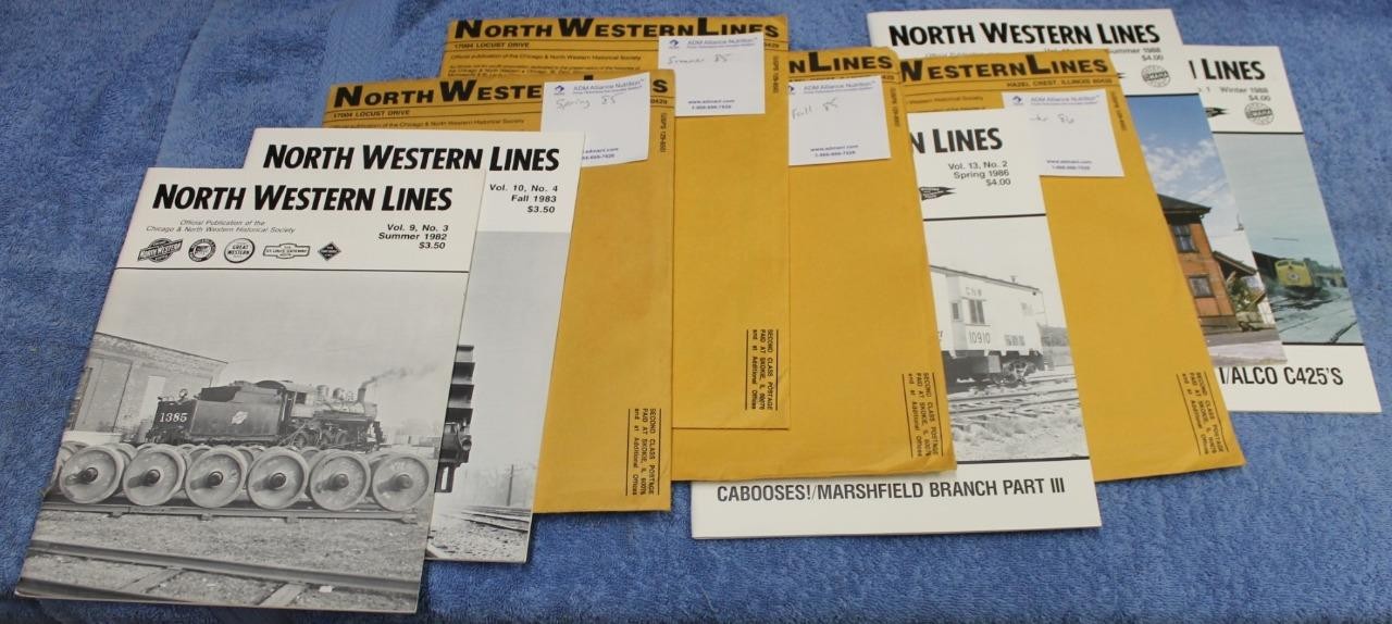 9 1980\'s North Western Lines Magazines Railroad Trains Graphics Photos History