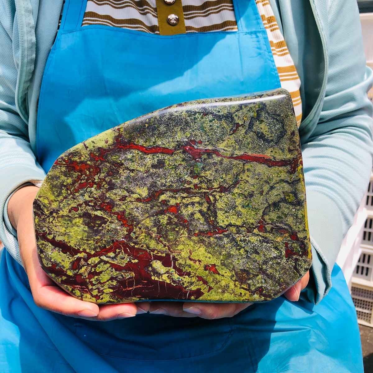 13.42LB Natural Dragon Blood Stone Quartz Crystal Mineral Healing Sample 5961