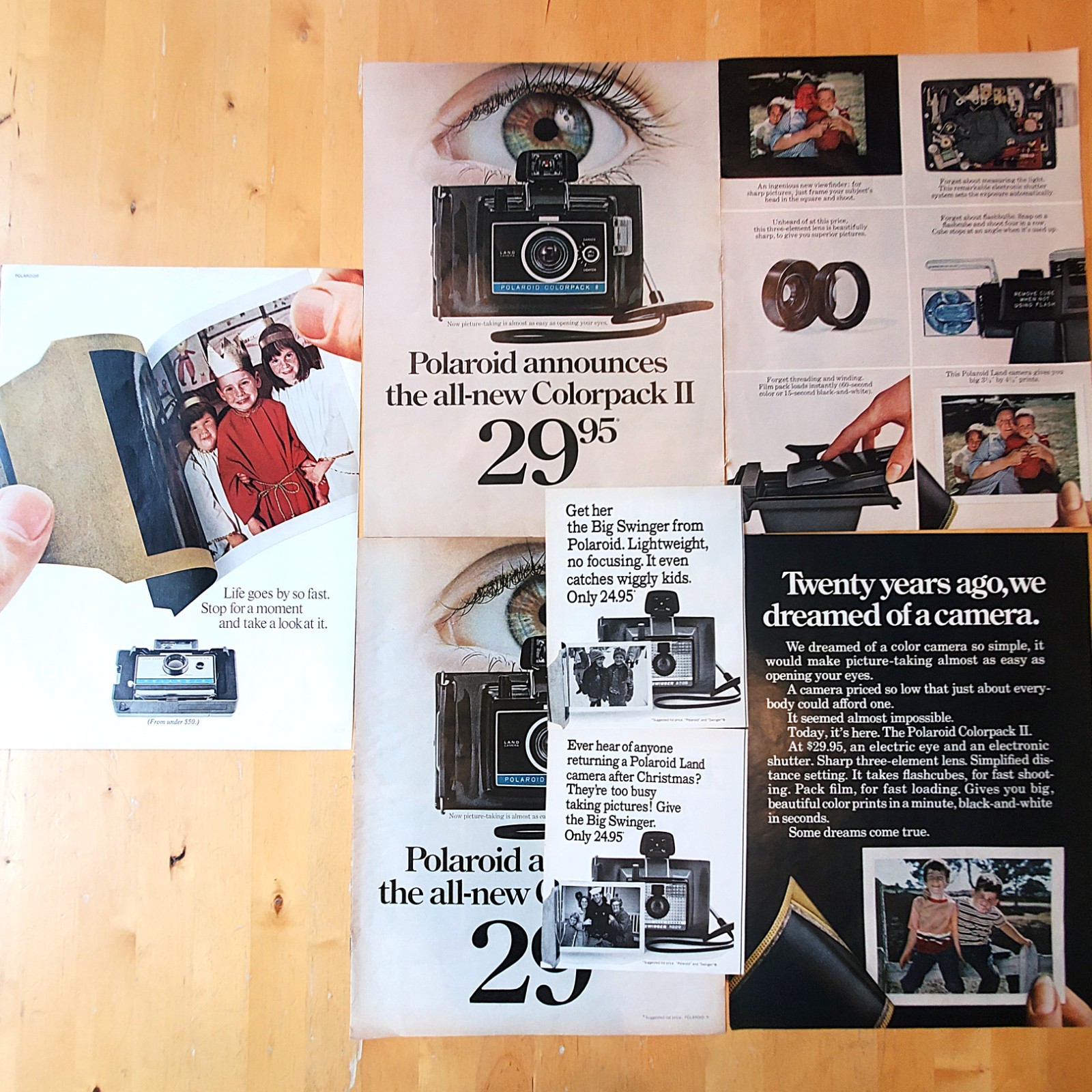 Vintage Ads POLAROID LIFE Magazine 1967 1968 1969 Colorpack II