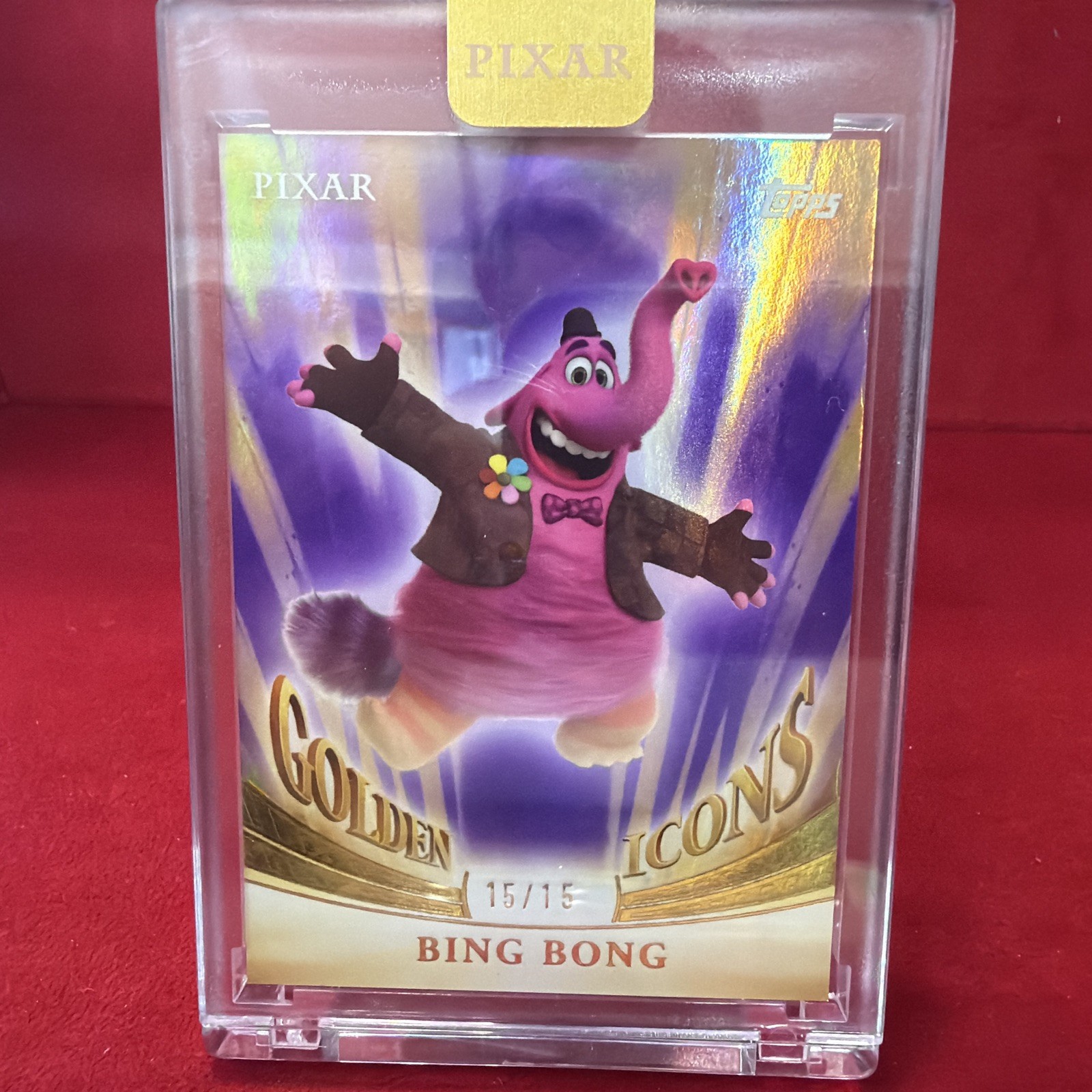 2025 Topps Pixar Gold Bing Bong Golden Icons Purple 04/15 #GI-61 2025 Topps Pixar Gold Bing Bong Golden Icons Purple 04/15 #GI-61