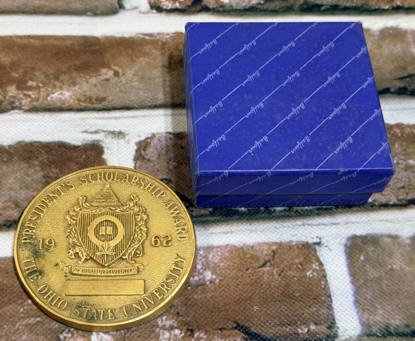 1962 Ohio State University President Scholarship Award-Balfour bronze medallion 1962 Ohio State University President Scholarship Award-Balfour bronze medallion