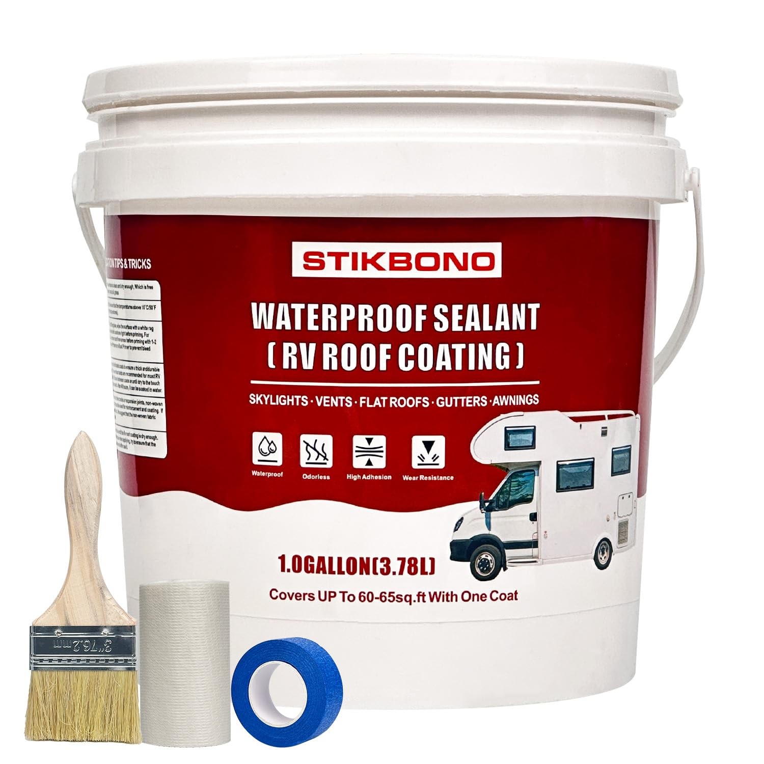 RV Roof Waterproof Sealant White 1 Gallon,RV Roof Coating,RV Roof Sealant Waterp
