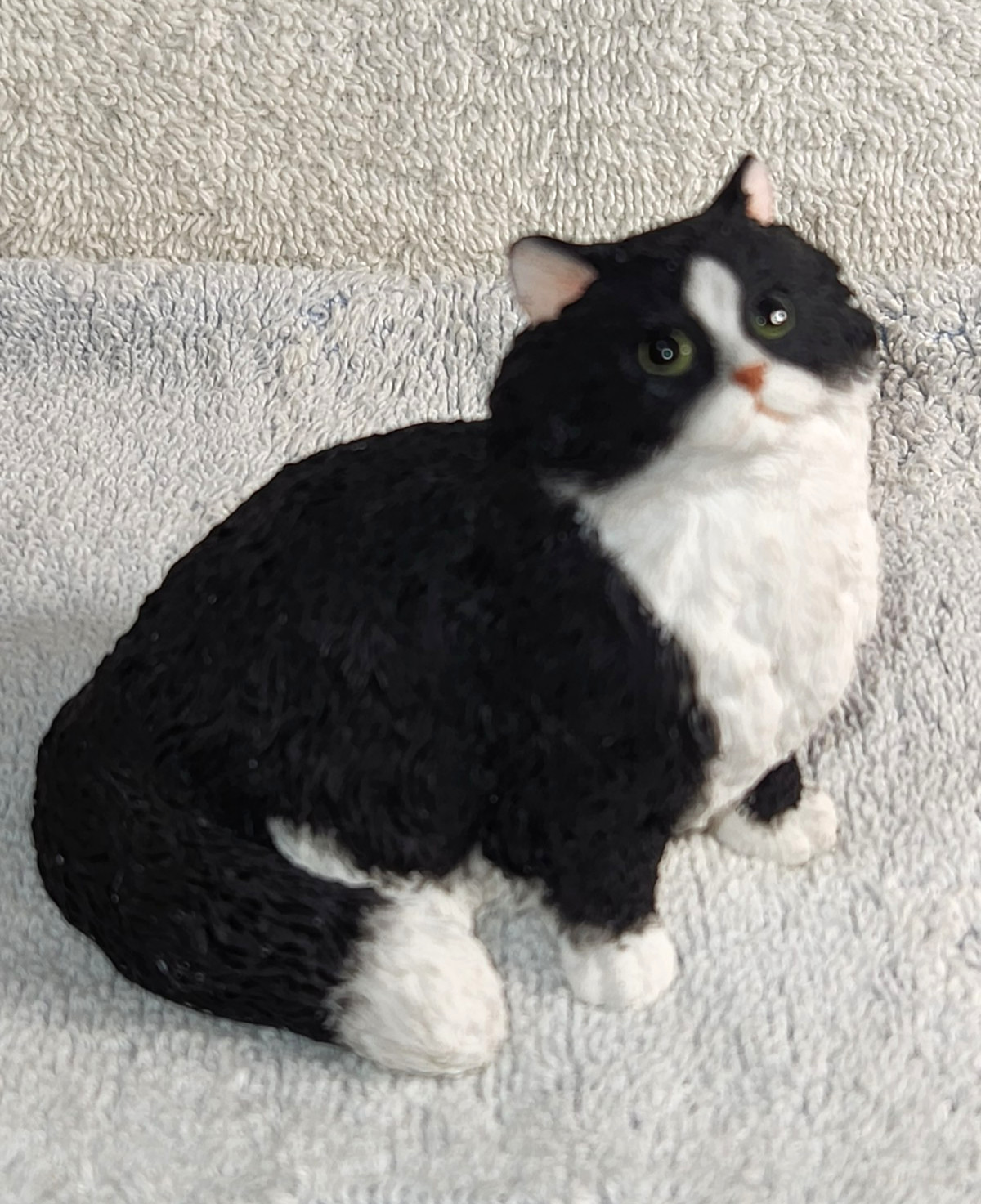 Vintage Sherratt & Simpson Black/White Persian #89307 Sitting Kitty Cat