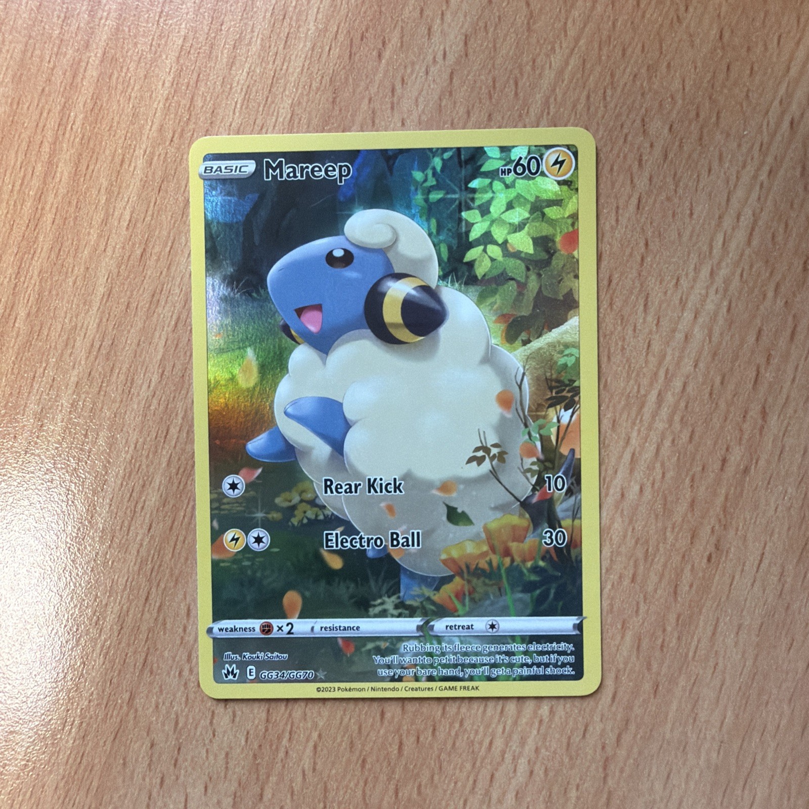 Mareep GG34/GG70 SWSH: Crown Zenith: Galarian Gallery Holo NM Mareep GG34/GG70 SWSH: Crown Zenith: Galarian Gallery Holo NM