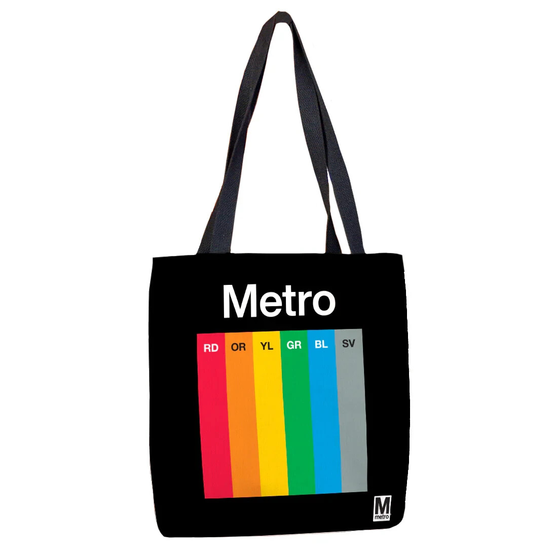 Washington DC (WMATA) DC Metro Retro Stripes Photo Tote Bag Washington DC (WMATA) DC Metro Retro Stripes Photo Tote Bag