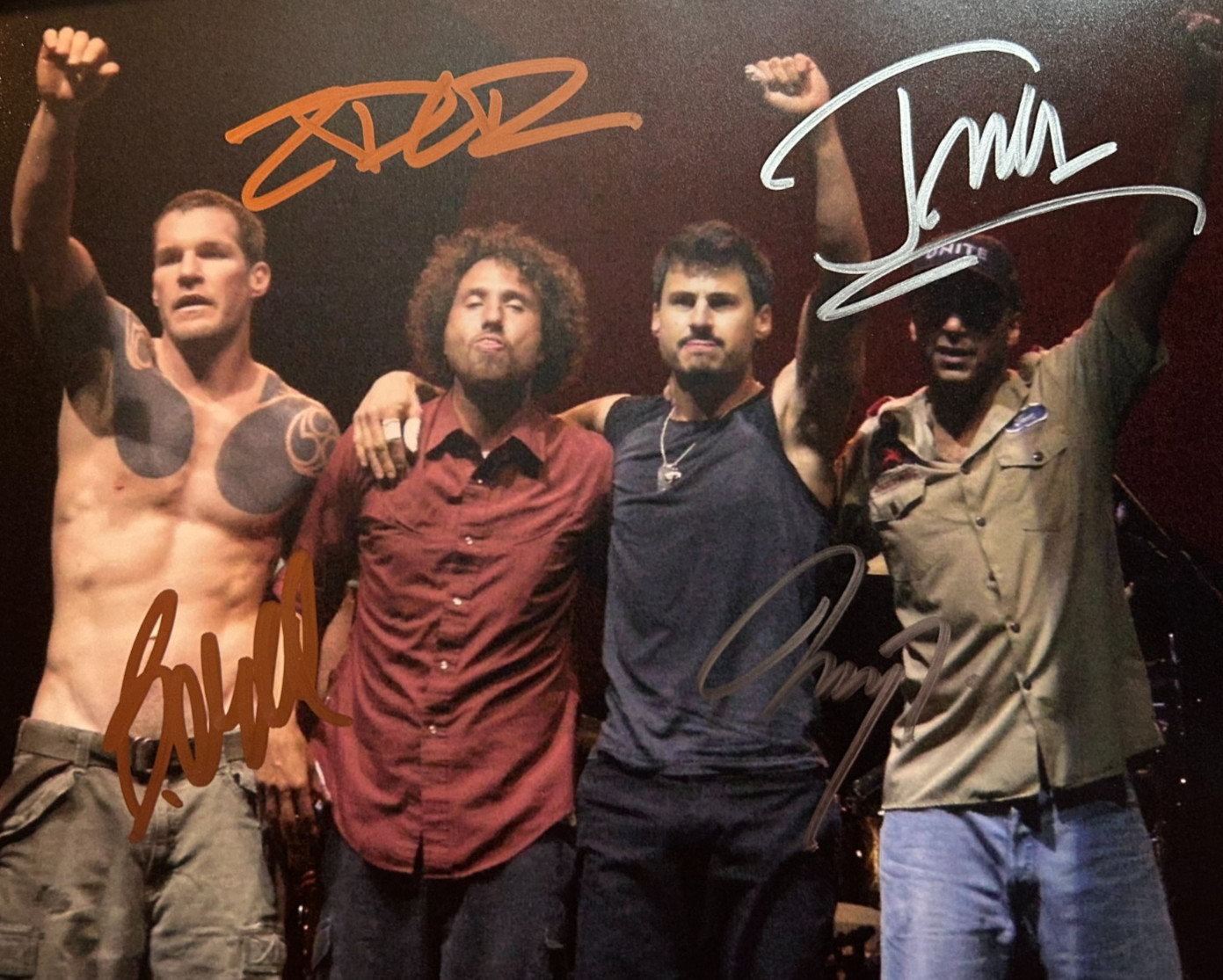 RAGE AGAINST THE MACHINE Band Signed 8x10