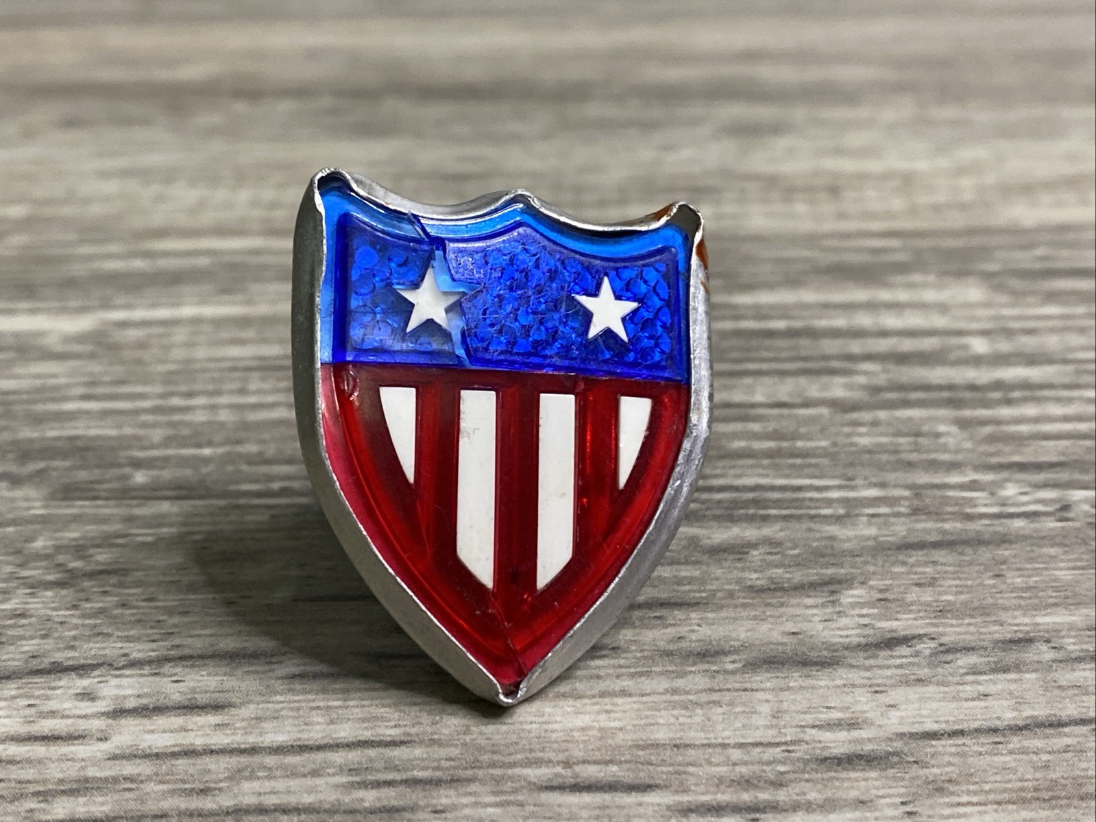 Kastar American Flag Shield License Plate Reflector Fastener Topper