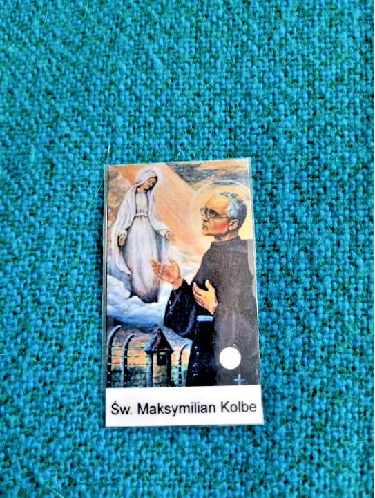 FATHER MAXIMILIAN KOLBE RELIC EX INDUMENTIS 2ST CLASS VATICAN GIFT RARE