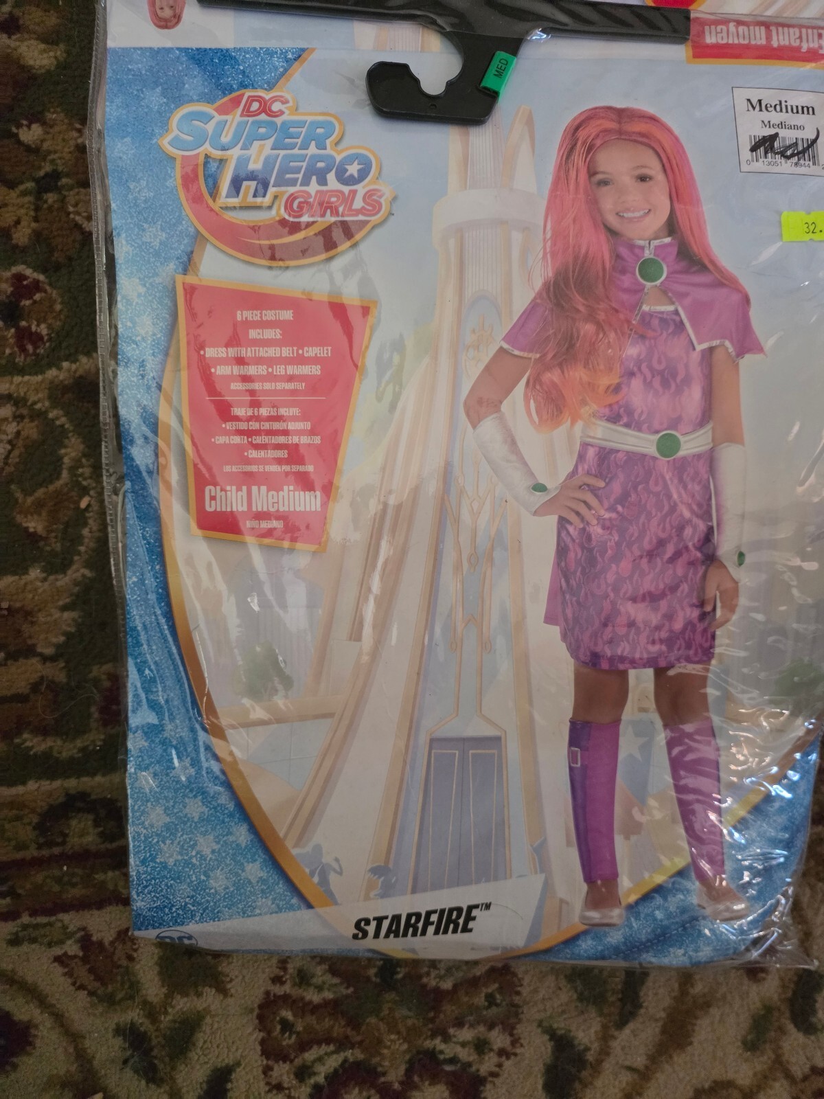 DC Super Hero Girls Starfire Child Medium 8-Piece Costume