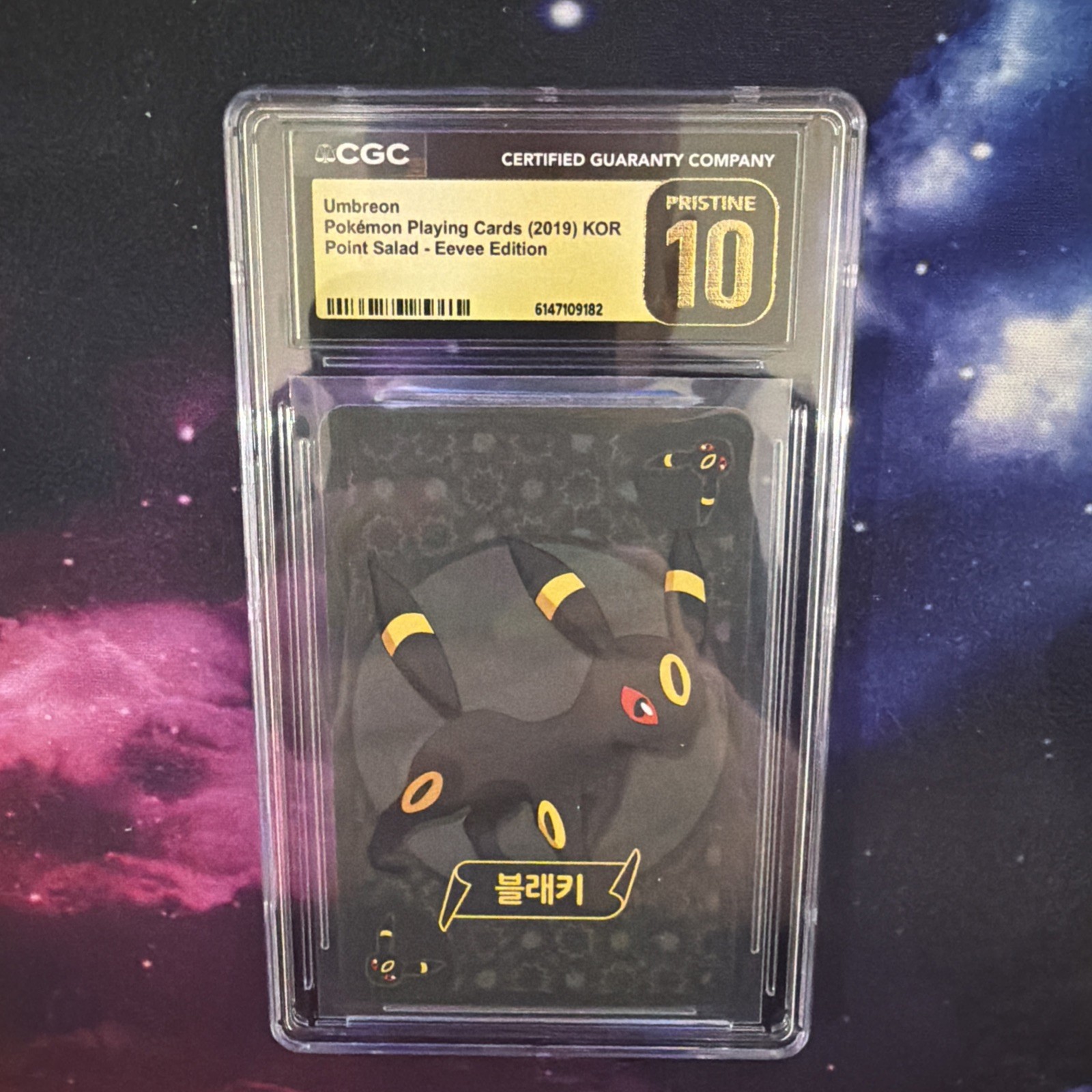 Umbreon CGC 10 Pristine Pokemon Playing Cards Korean Point Salad-Eevee Edition Umbreon CGC 10 Pristine Pokemon Playing Cards Korean Point Salad-Eevee Edition