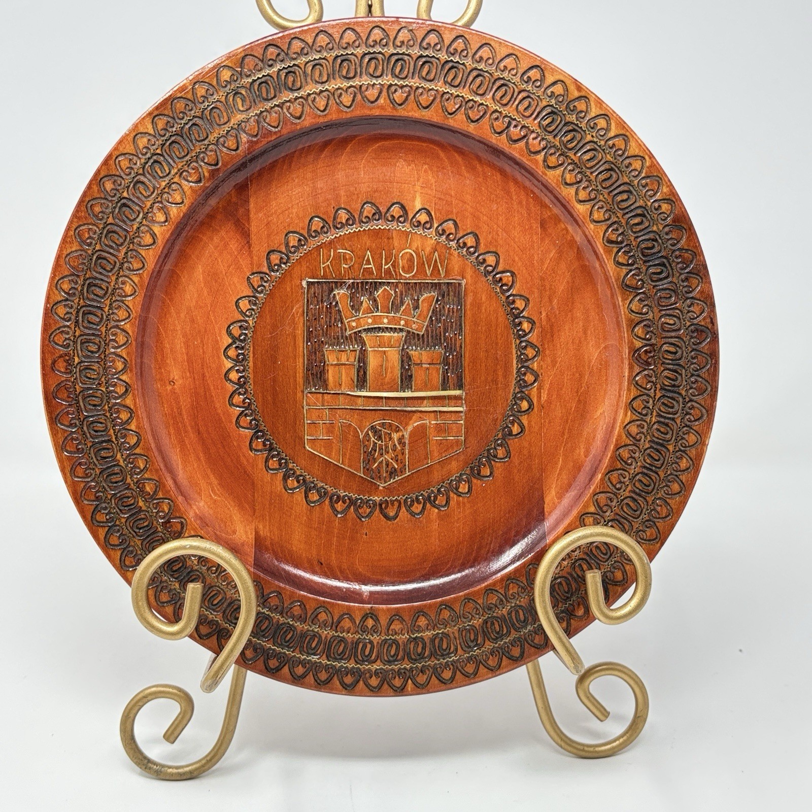 Vintage Polish Folk Art Wood Carved 8.5\ Vintage Polish Folk Art Wood Carved 8.5\