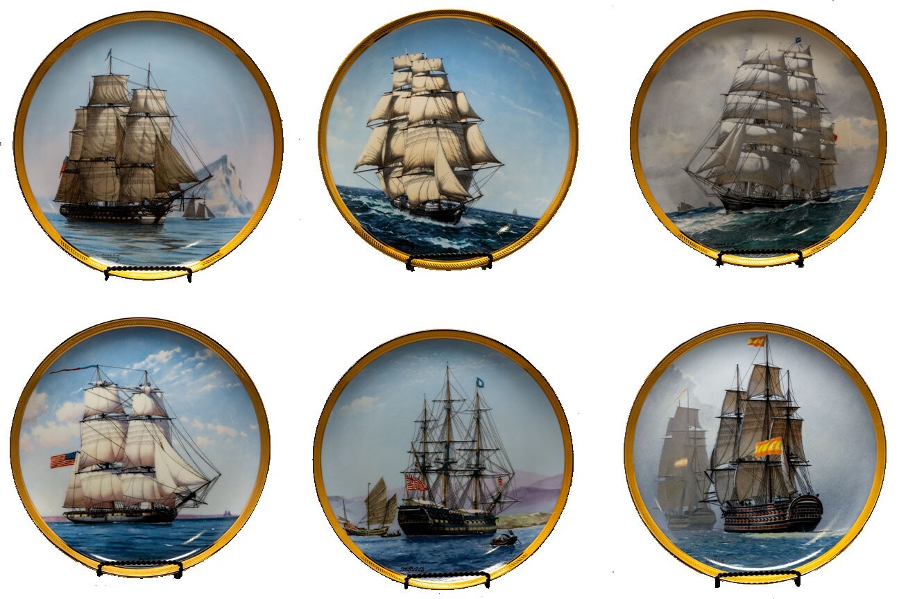 Franklin Mint Legendary Ships of the Golden Age of Sail 1988 Complete Set of 6 Franklin Mint Legendary Ships of the Golden Age of Sail 1988 Complete Set of 6