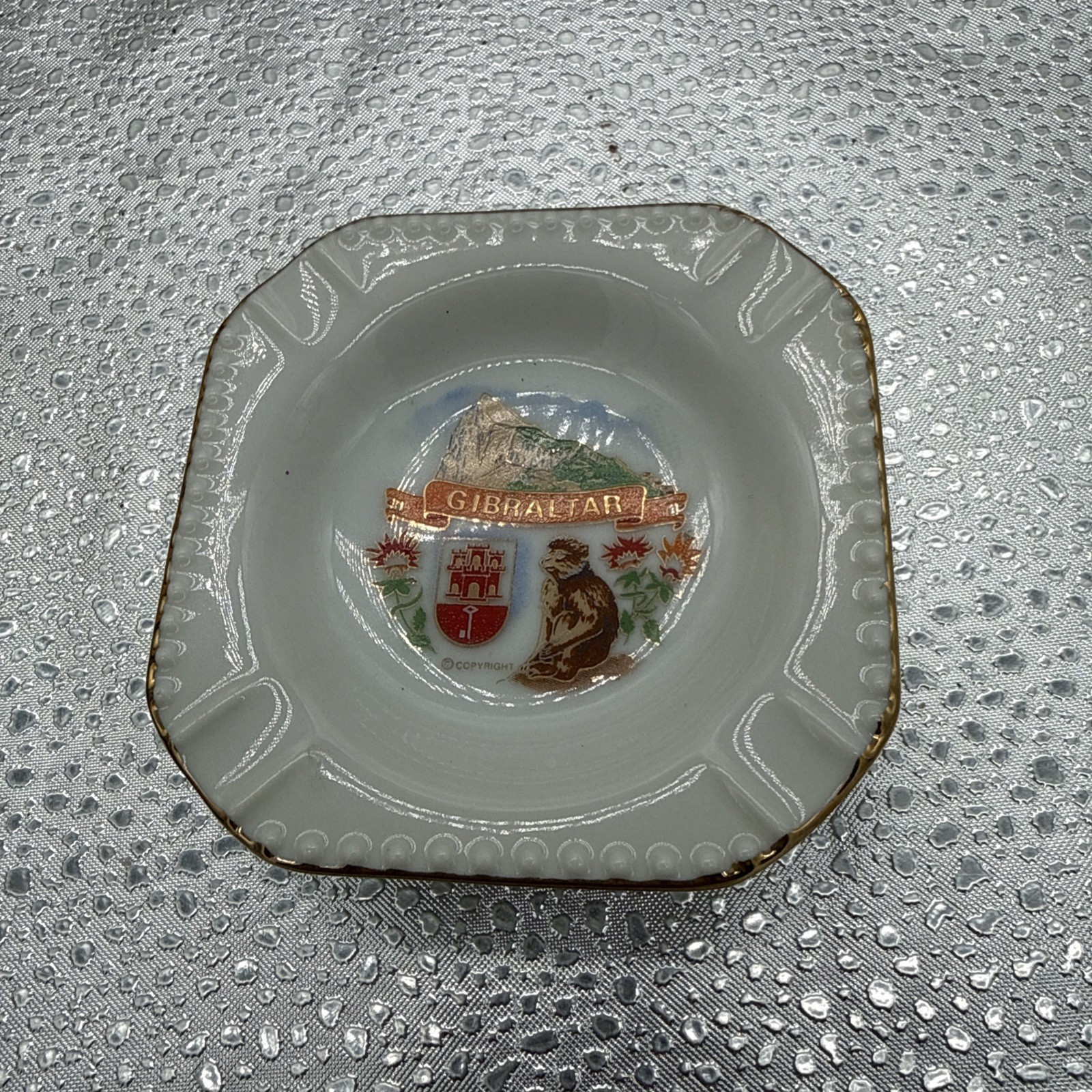 Vintage Gibraltar Ceramic Ash Tray Souvenir 3” Vintage Gibraltar Ceramic Ash Tray Souvenir 3”