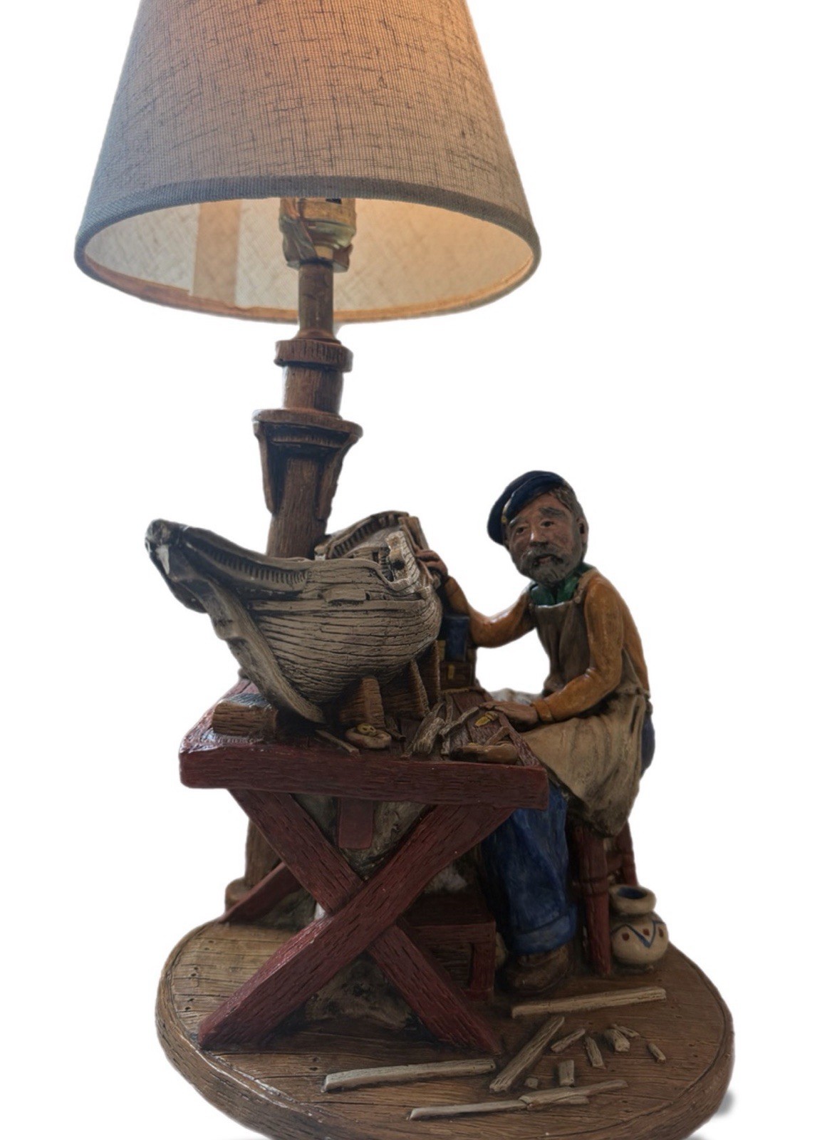 Vintage Apsit Bros California Orginals 1981 Nautical Ship Builder Lamp