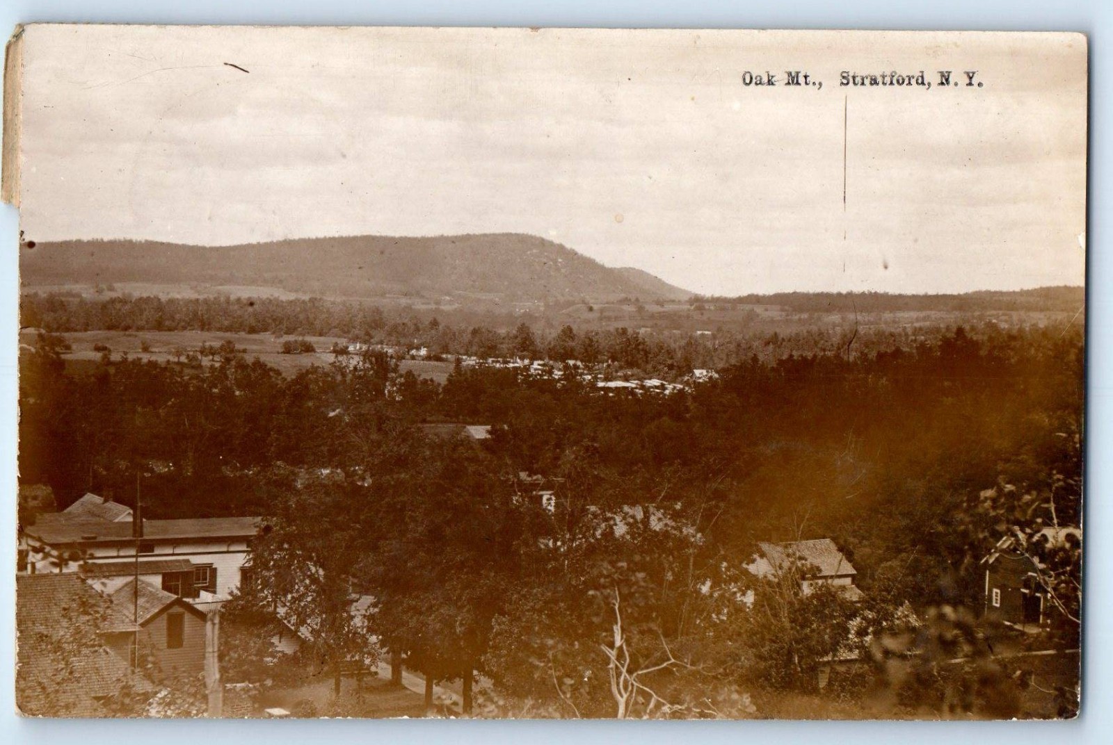 1911 Bird's Eye View Oak Mt. Stratford New York NY RPPC Photo Antique Postcard 1911 Bird's Eye View Oak Mt. Stratford New York NY RPPC Photo Antique Postcard