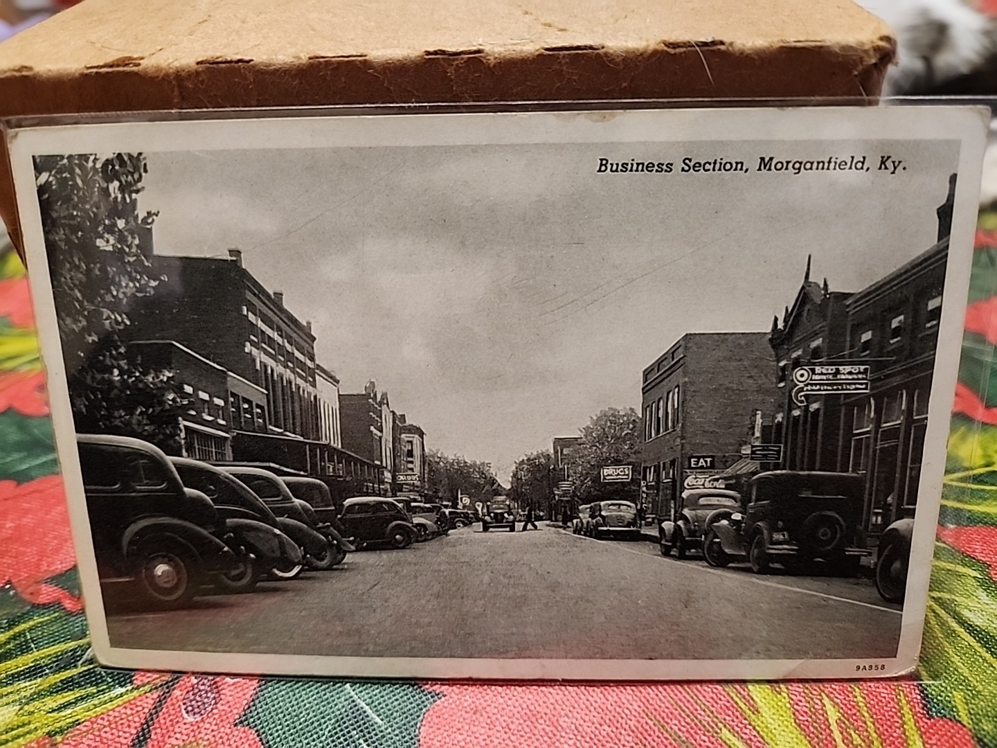 Morganfield Kentucky KY ~ Downtown Business Section Street Scene 1944 Morganfield Kentucky KY ~ Downtown Business Section Street Scene 1944