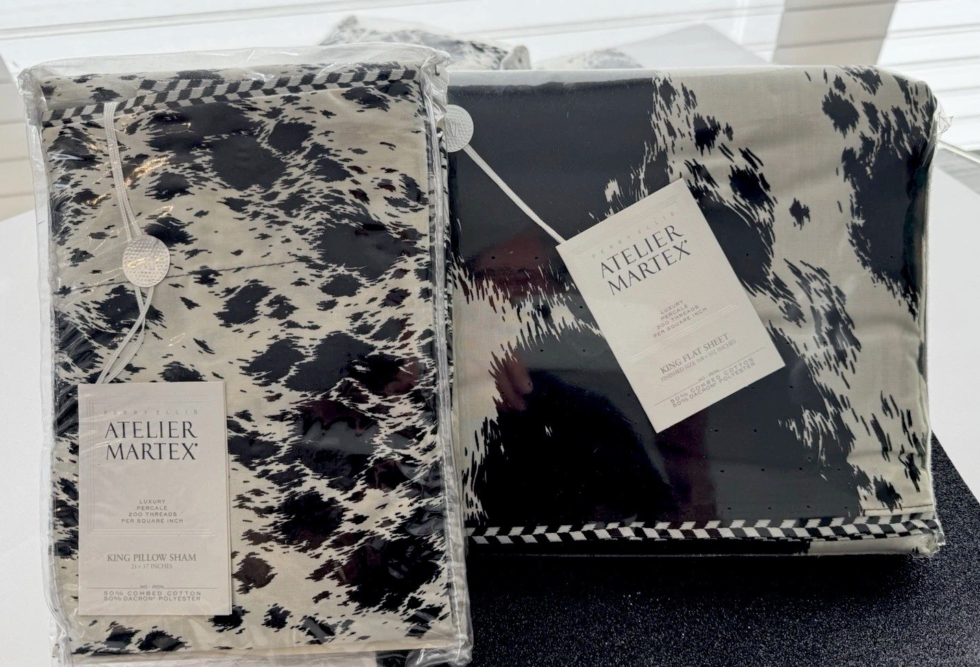 Atelier Martex , Perry Ellis “Night Range” King set New Vintage RARE Atelier Martex , Perry Ellis “Night Range” King set New Vintage RARE