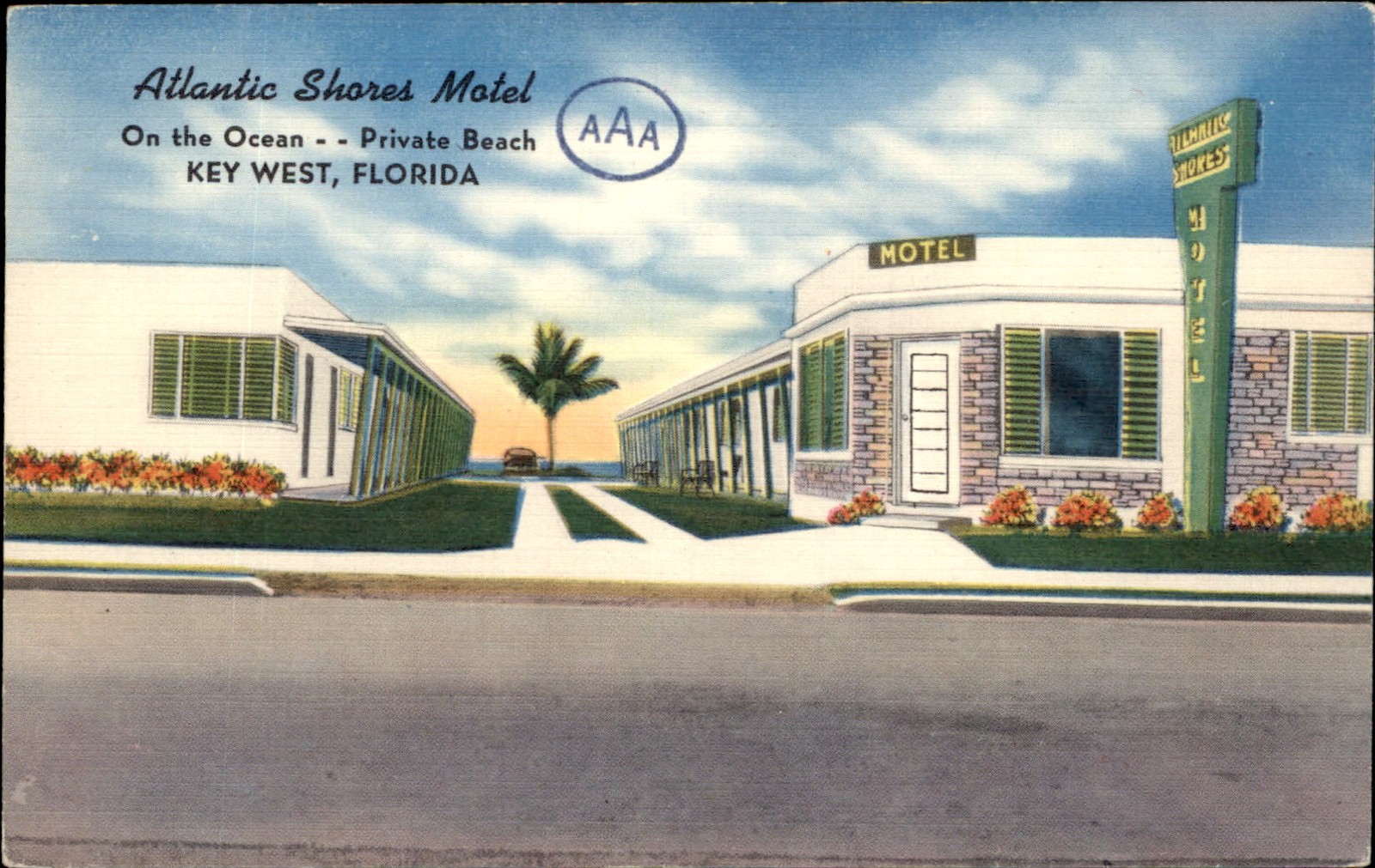 Key West FL Motel A. Colourpicture Publication c1950s-60s Vintage Postcard Key West FL Motel A. Colourpicture Publication c1950s-60s Vintage Postcard
