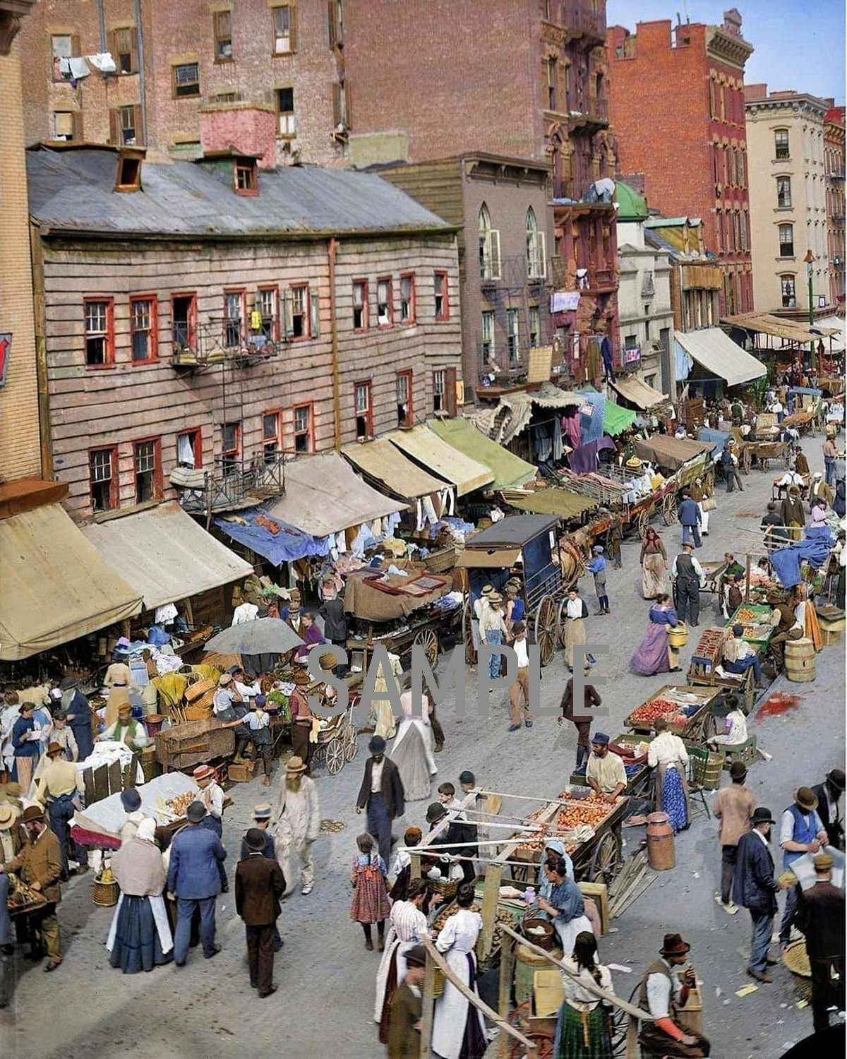 1958 NEW YORK Lower East Side Photo (240-C)