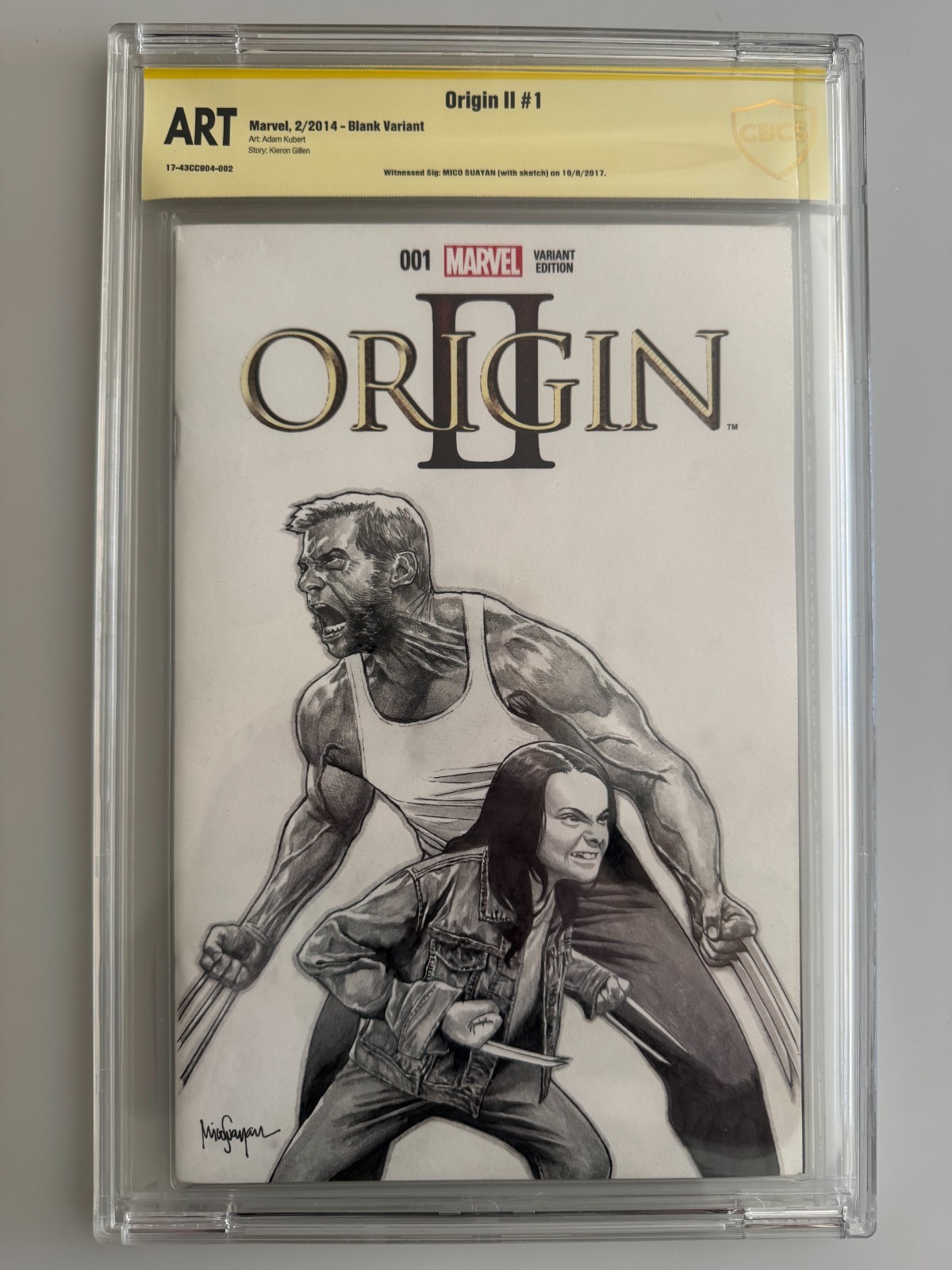 Mico Suayan Origin II Wolverine & X-23 Original Art CBCS Slabbed NYCC 2017