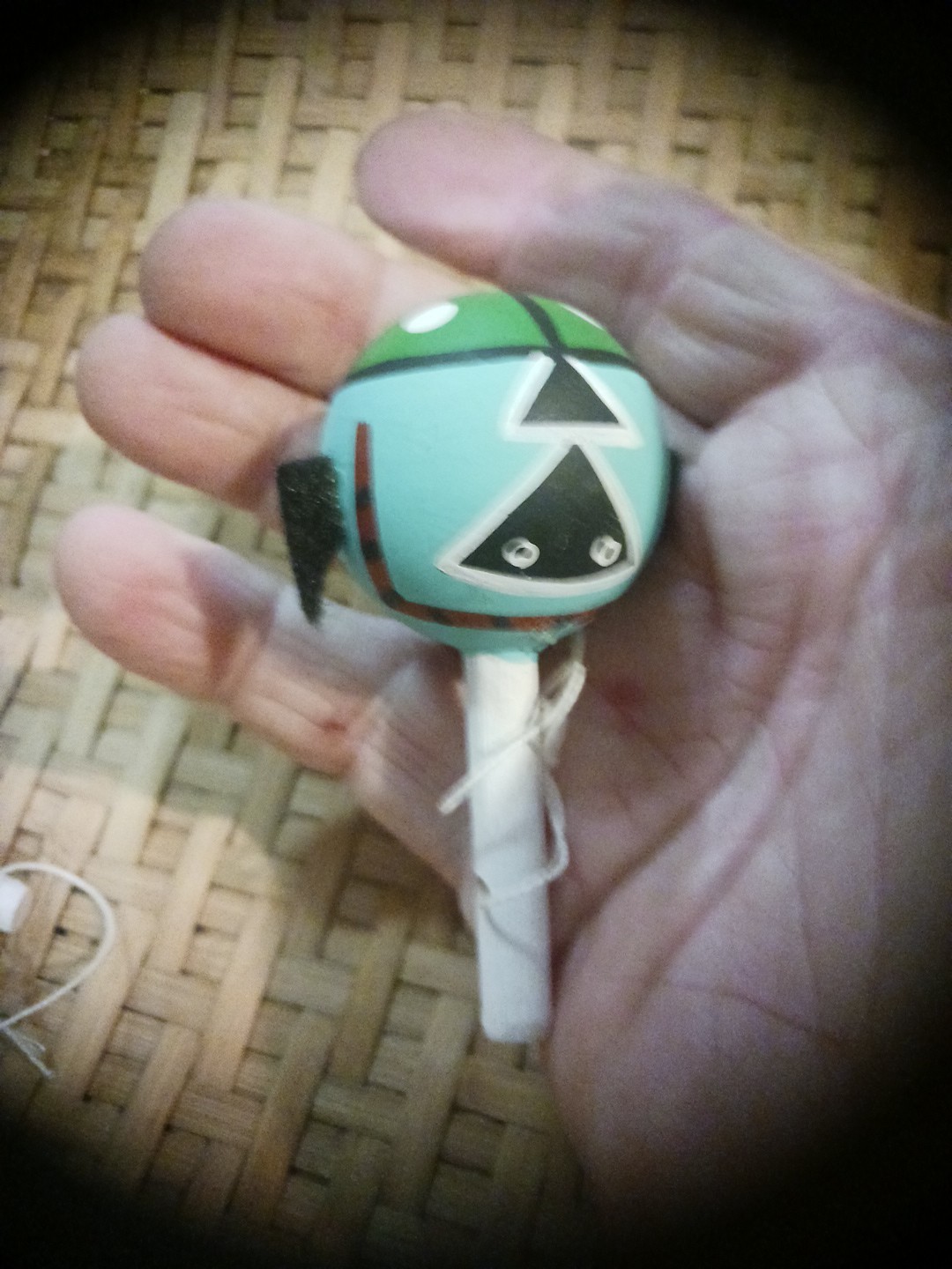 **AWESOME  NATIVE AMERICAN  HOPI HAND MADE  BABY RATTLE HTF  NICE**
