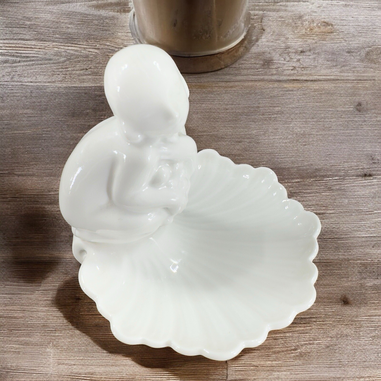 Copenhagen Denmark Dahl Jensen DJ Porcelain 1099 Girl on Shell Discontinued VTG