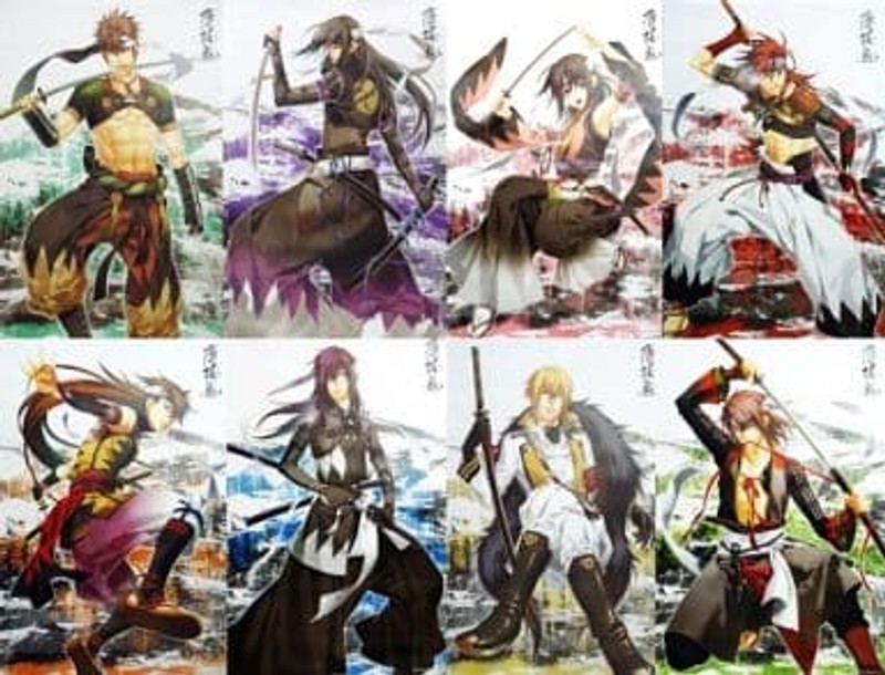 Hakuoki B2 Poster Set 8pc C77 Anime Goods Collection