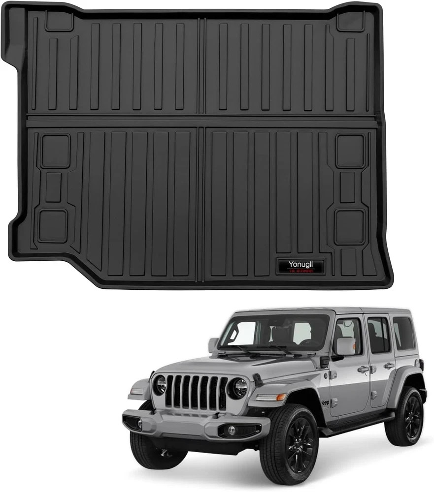 Custom for 2021-2026 Jeep Wrangler 4XE Hybrid Cargo Mats Trunk Liner All Weather