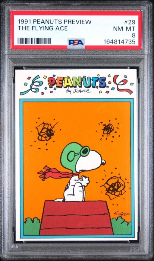1991 Peanuts Preview The Flying Ace PSA 8 - Rare