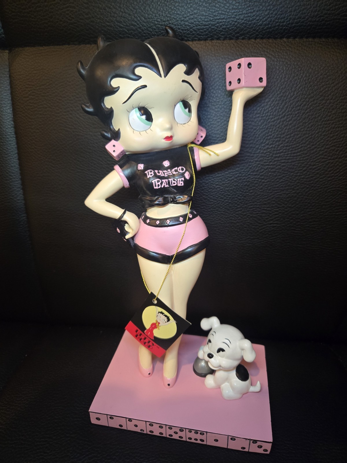 WESTLAND GIFTWARE BETTY BOOP BUNCO BABE W/ PUDGY STATUE FIGURINE 6769 2005 DICE