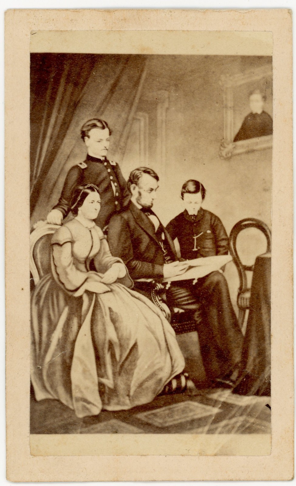 c1864 Civil War CDV Abraham Lincoln Family Engraving Copy Union Patriotic c1864 Civil War CDV Abraham Lincoln Family Engraving Copy Union Patriotic