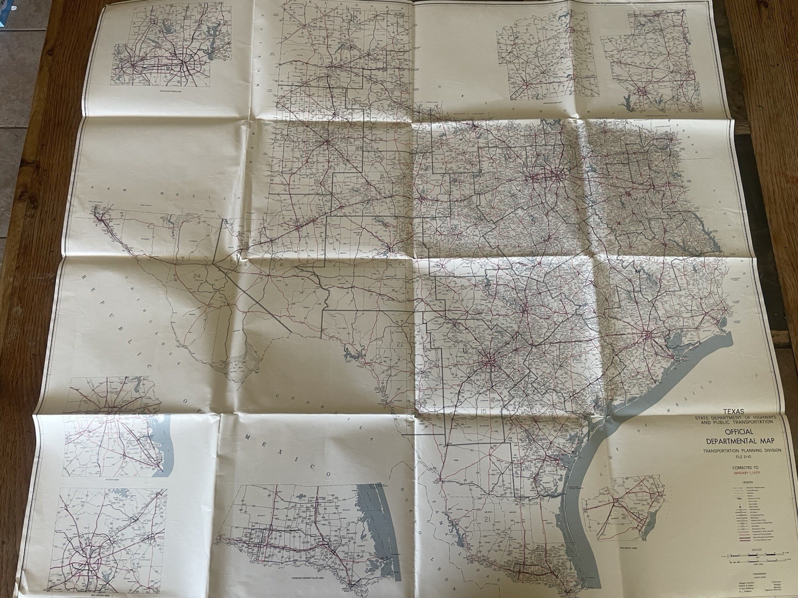 Official Departmental Map Of Texas Circa 1979 Vintage Maps Of Texas 35”x38” Official Departmental Map Of Texas Circa 1979 Vintage Maps Of Texas 35”x38”