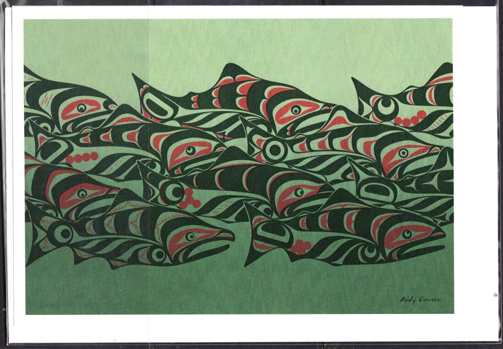 REUNION - Salmon Spawning by Kwakiutl artist Andy Everson - New 6\ REUNION - Salmon Spawning by Kwakiutl artist Andy Everson - New 6\