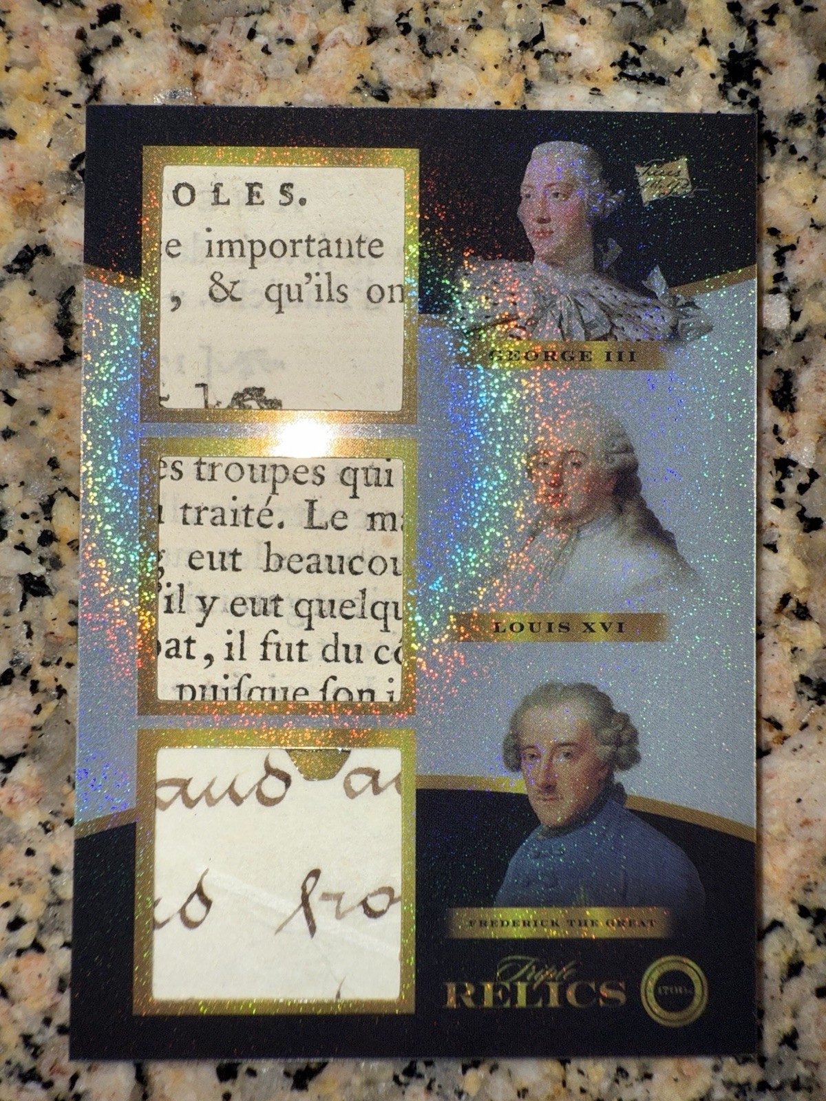 Keepsake POTP King George 3, FrederickThe Great, Louis 16 Triple Relic 1/1 Keepsake POTP King George 3, FrederickThe Great, Louis 16 Triple Relic 1/1