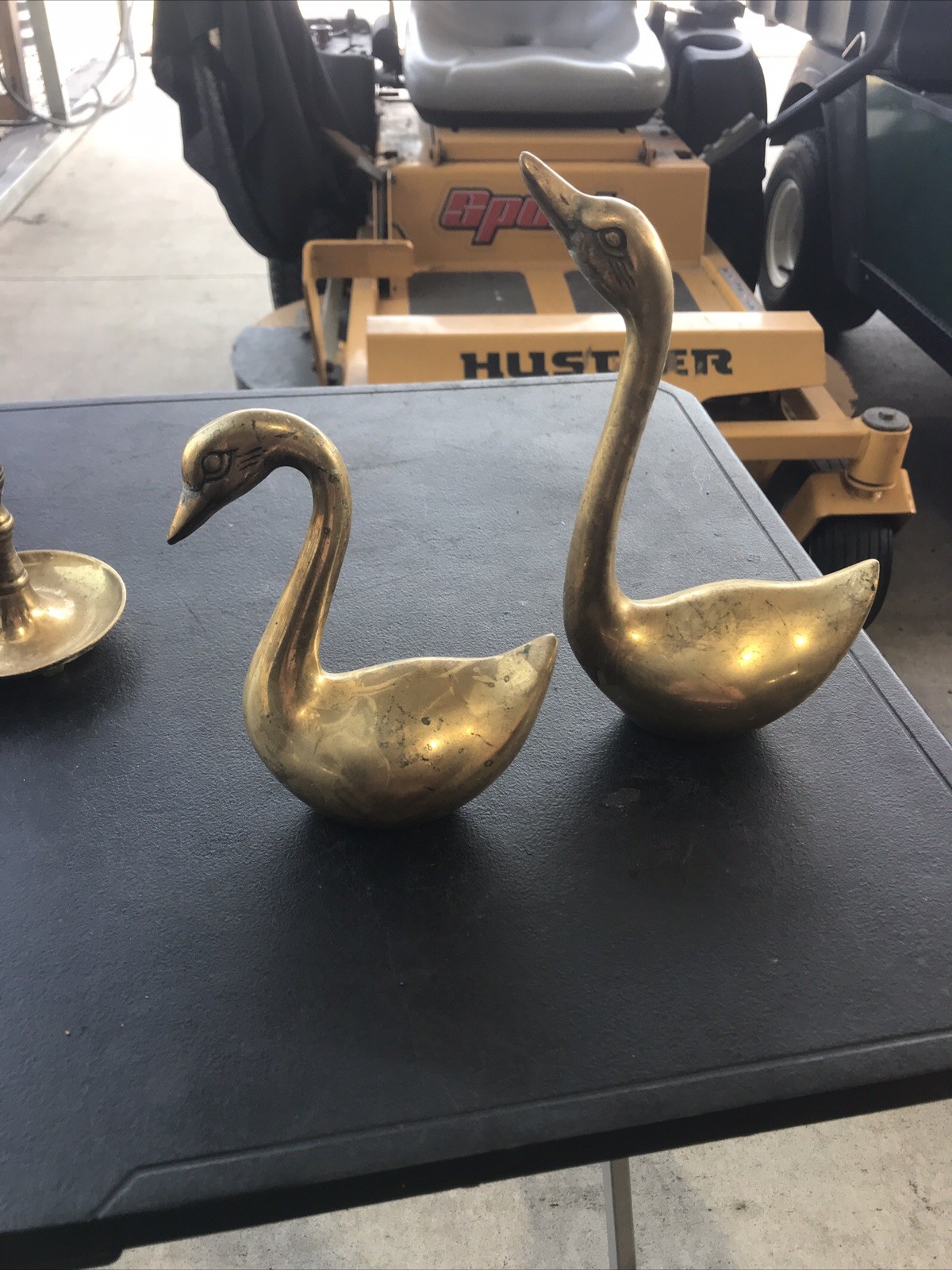 Vintage Brass Decorative Swans Set (2) 9 And 6 Inches Vintage Brass Decorative Swans Set (2) 9 And 6 Inches
