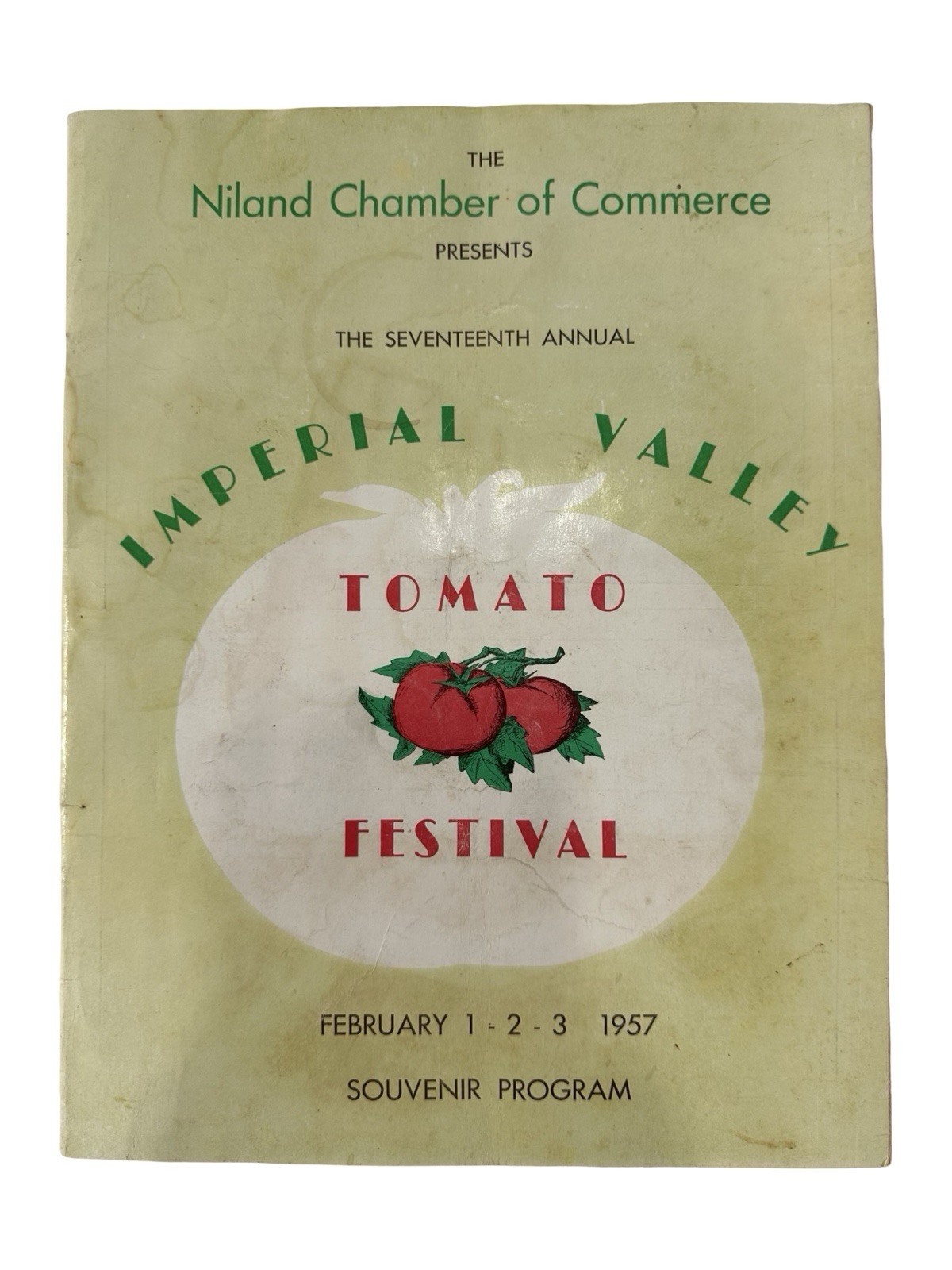1957 Imperial Valley Tomato Festival Souvenir Program Niland California Vintage