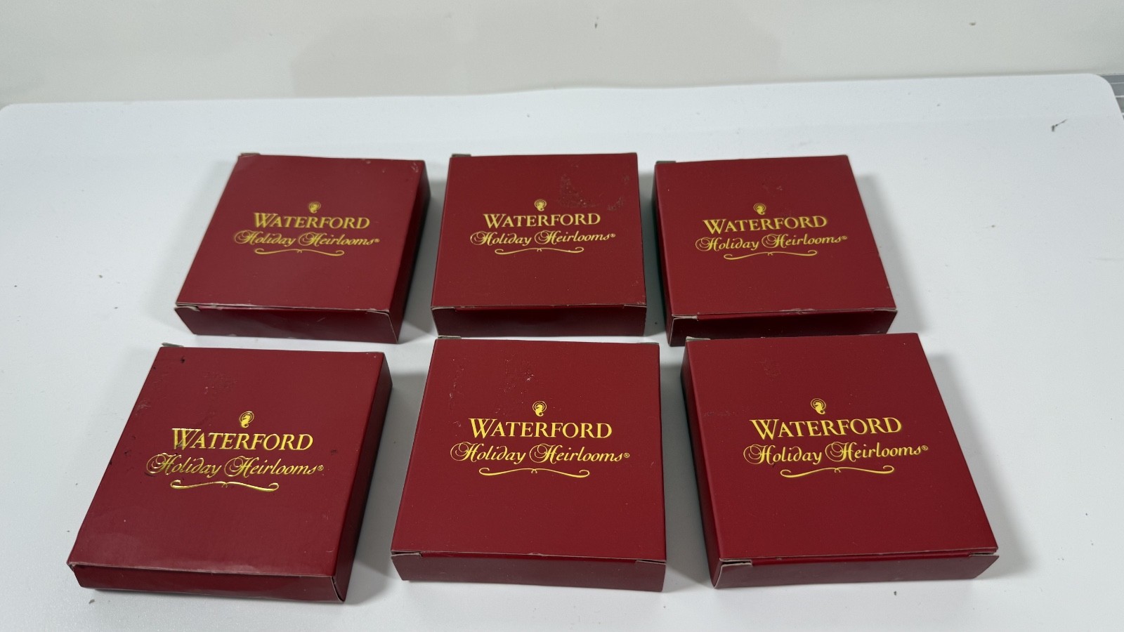 Lot of (6) Waterford Holiday Heirlooms New in Box Christmas Ornaments Seasonal