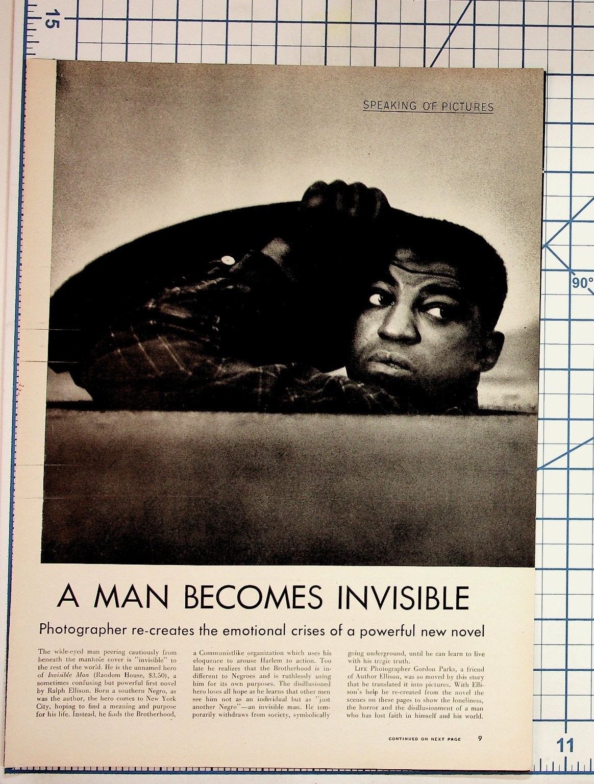 1952 LIFE Magazine Invisible Man Ralph Ellison Gordon Parks Article Print