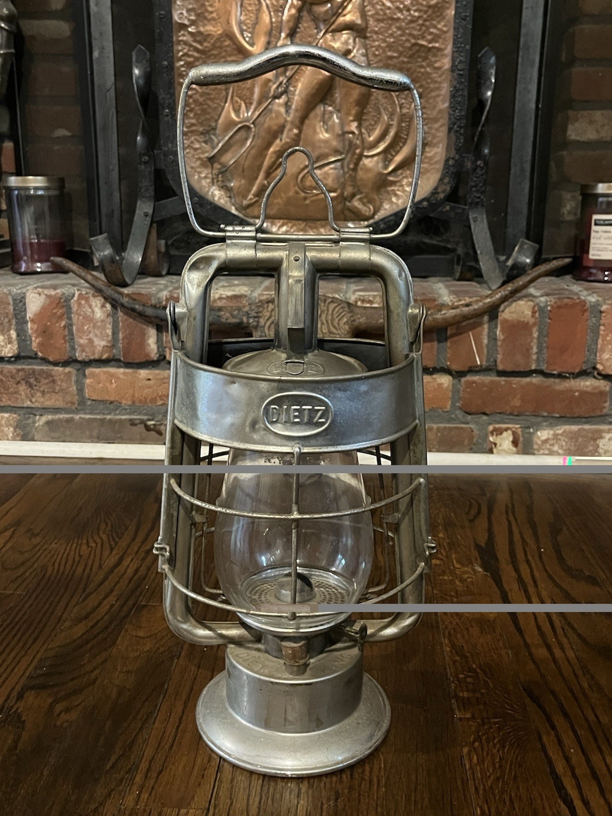 Antique Nickel Plated Brass DIETZ King Nickel Plated Fire Dept. Lantern Antique Nickel Plated Brass DIETZ King Nickel Plated Fire Dept. Lantern