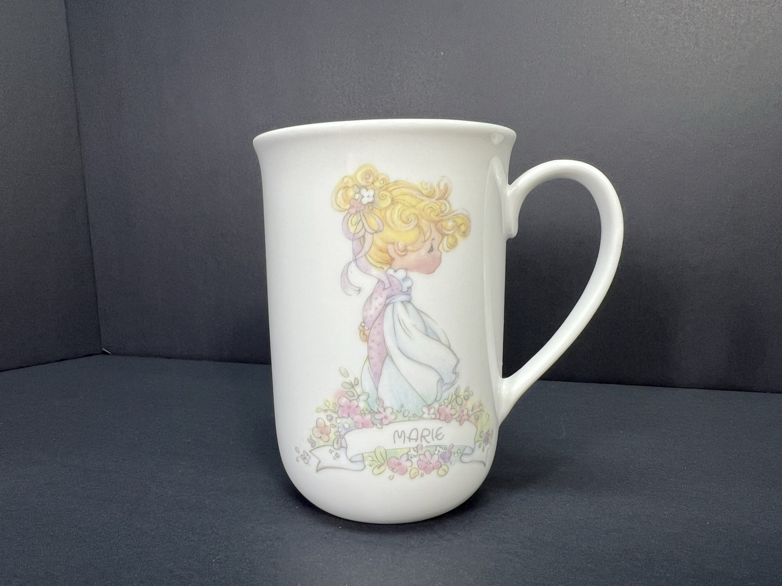 Precious Moments MARIA Coffee Mug Tea Cup Personalized Name 1989 Vintage Unique
