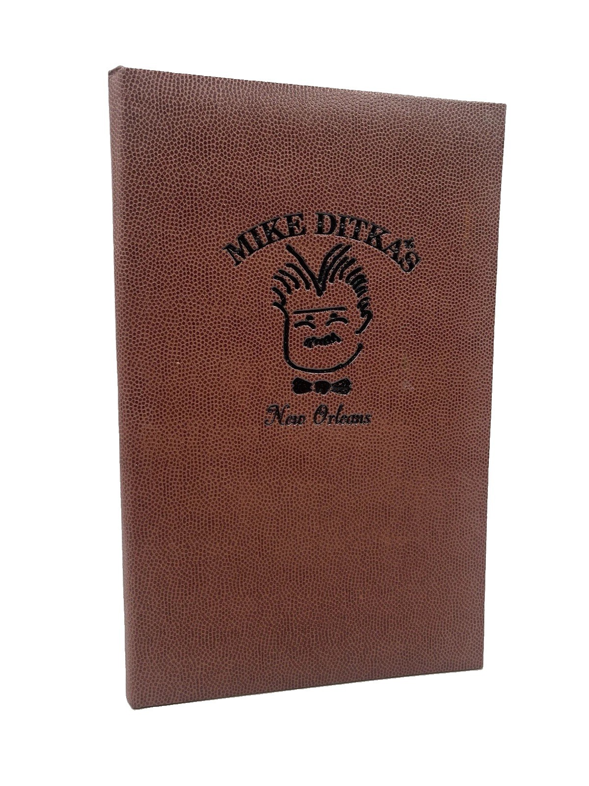 VINTAGE Mike Ditka New Orleans Restaurant Menu Cover Football Leather Caricature VINTAGE Mike Ditka New Orleans Restaurant Menu Cover Football Leather Caricature