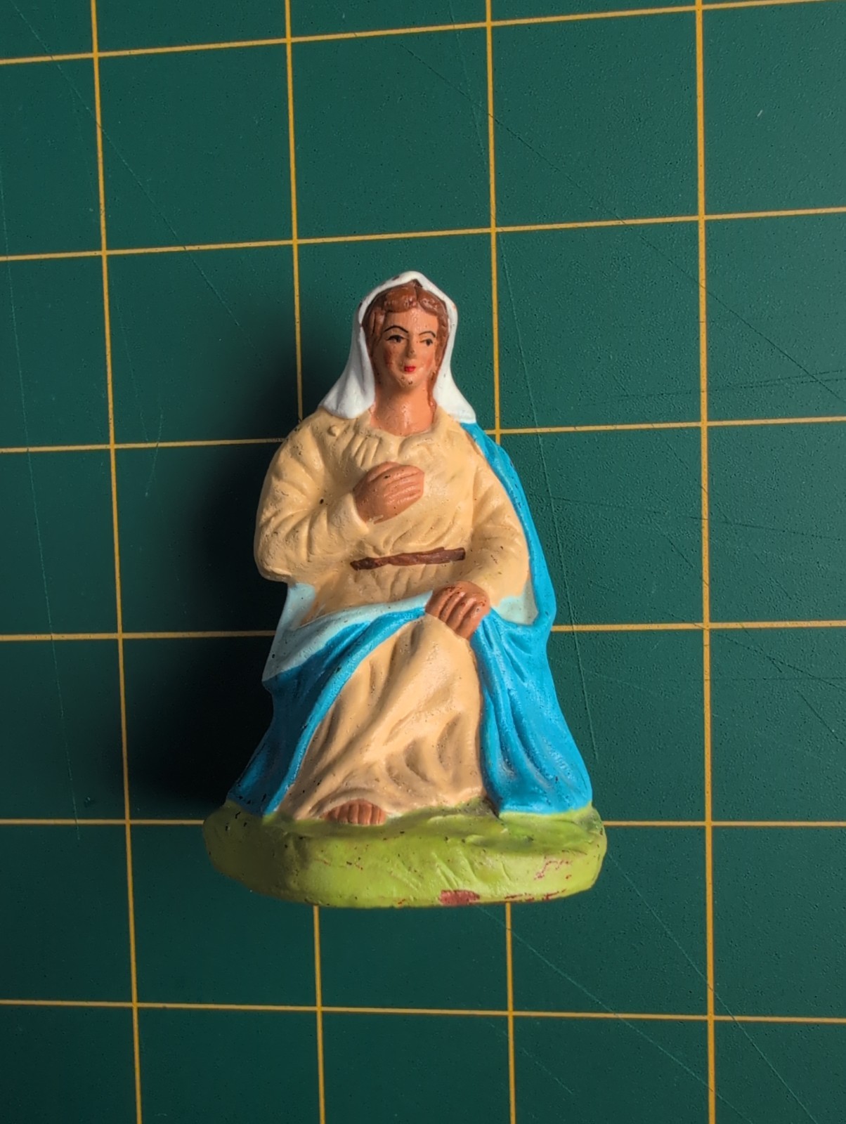 13 Authentic Vintage French Santons de Provence Nativity Set - Stamped R....